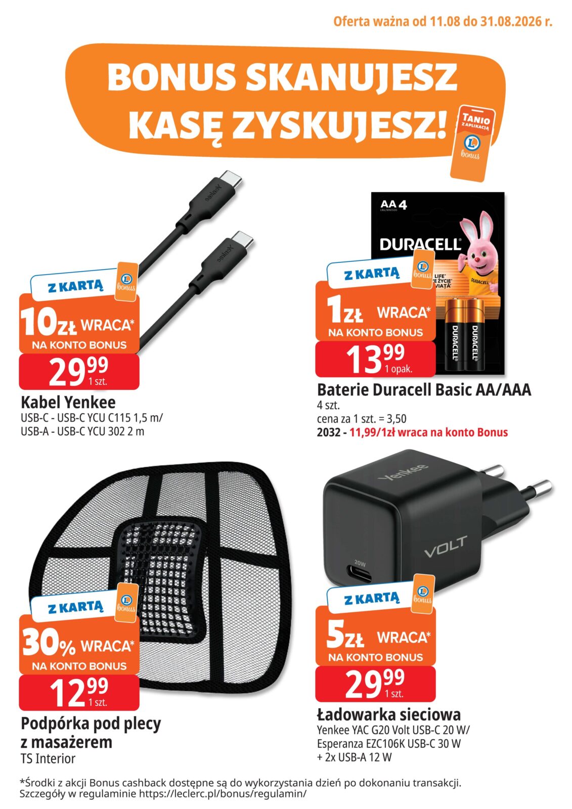 e-leclerc - Nowa gazetka E.Leclerc - Bonus skanujesz kasę zyskujesz ważna od 11.08.2026 do 31.08.2026 - page: 3