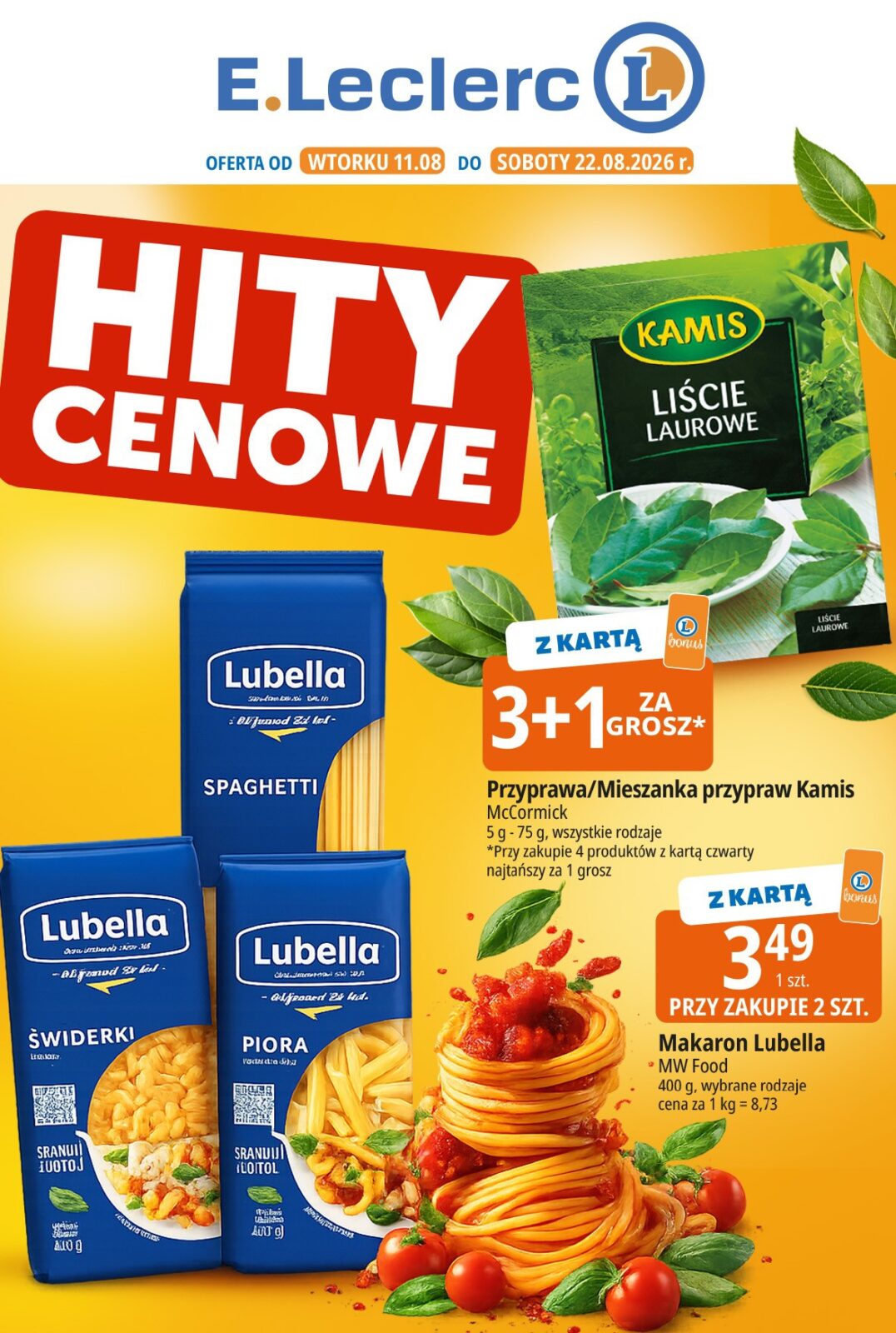 e-leclerc - Aktualna gazetka E.Leclerc - Hity cenowe ważna od 11.08.2026 do 22.08.2026
