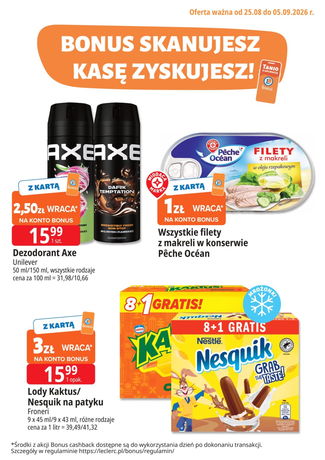 e-leclerc - Aktualna gazetka E.Leclerc - Bonus skanujesz kasę zyskujesz ważna od 25.08.2026 do 05.09.2026 - page: 2