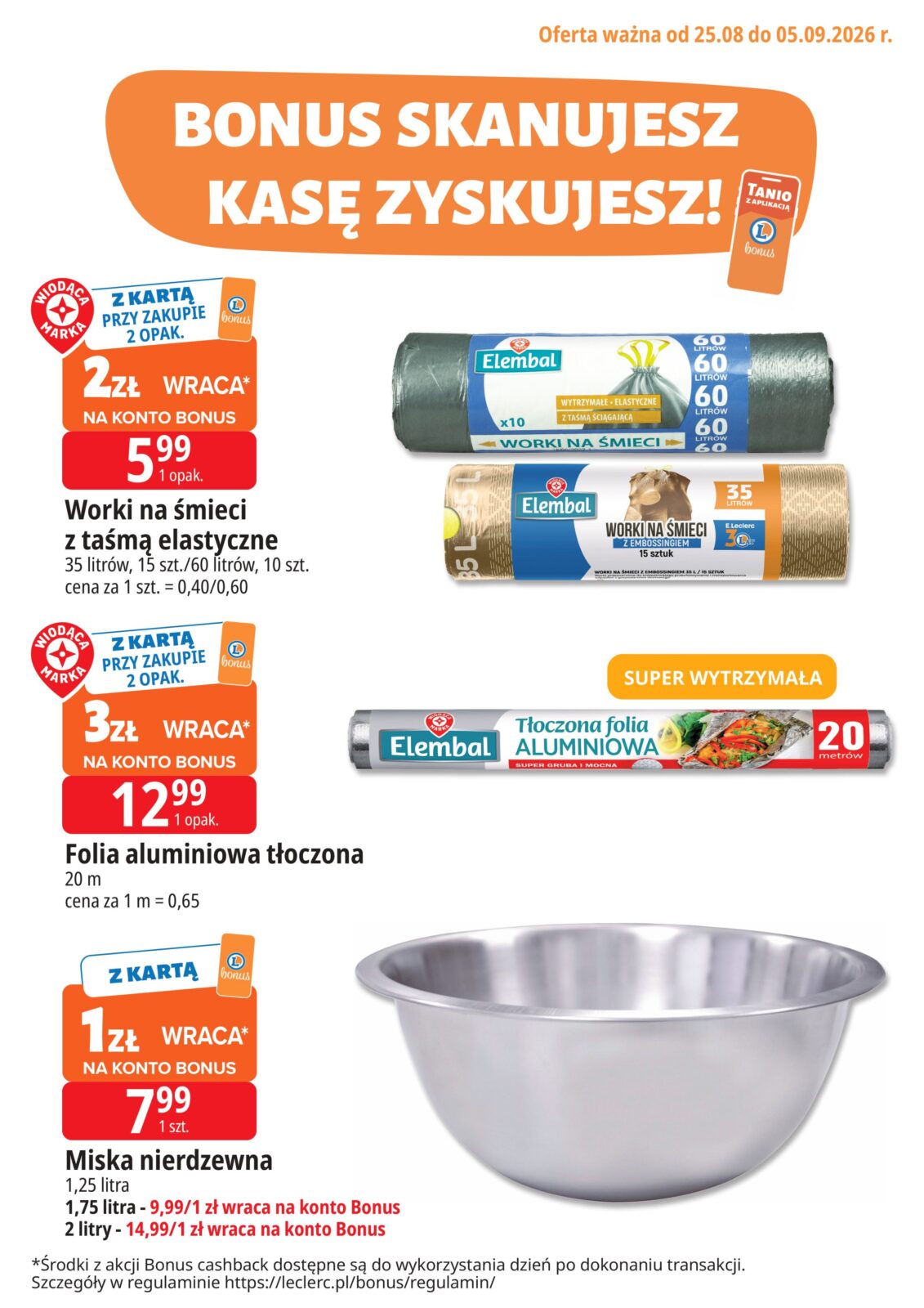 e-leclerc - Aktualna gazetka E.Leclerc - Bonus skanujesz kasę zyskujesz ważna od 25.08.2026 do 05.09.2026 - page: 4