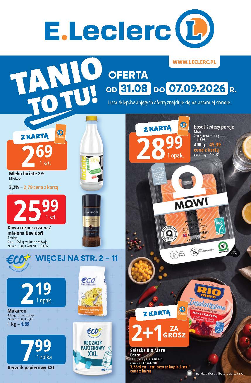 e-leclerc - Nowa gazetka E.Leclerc - Leclerc ważna od 31.08.2026 do 07.09.2026
