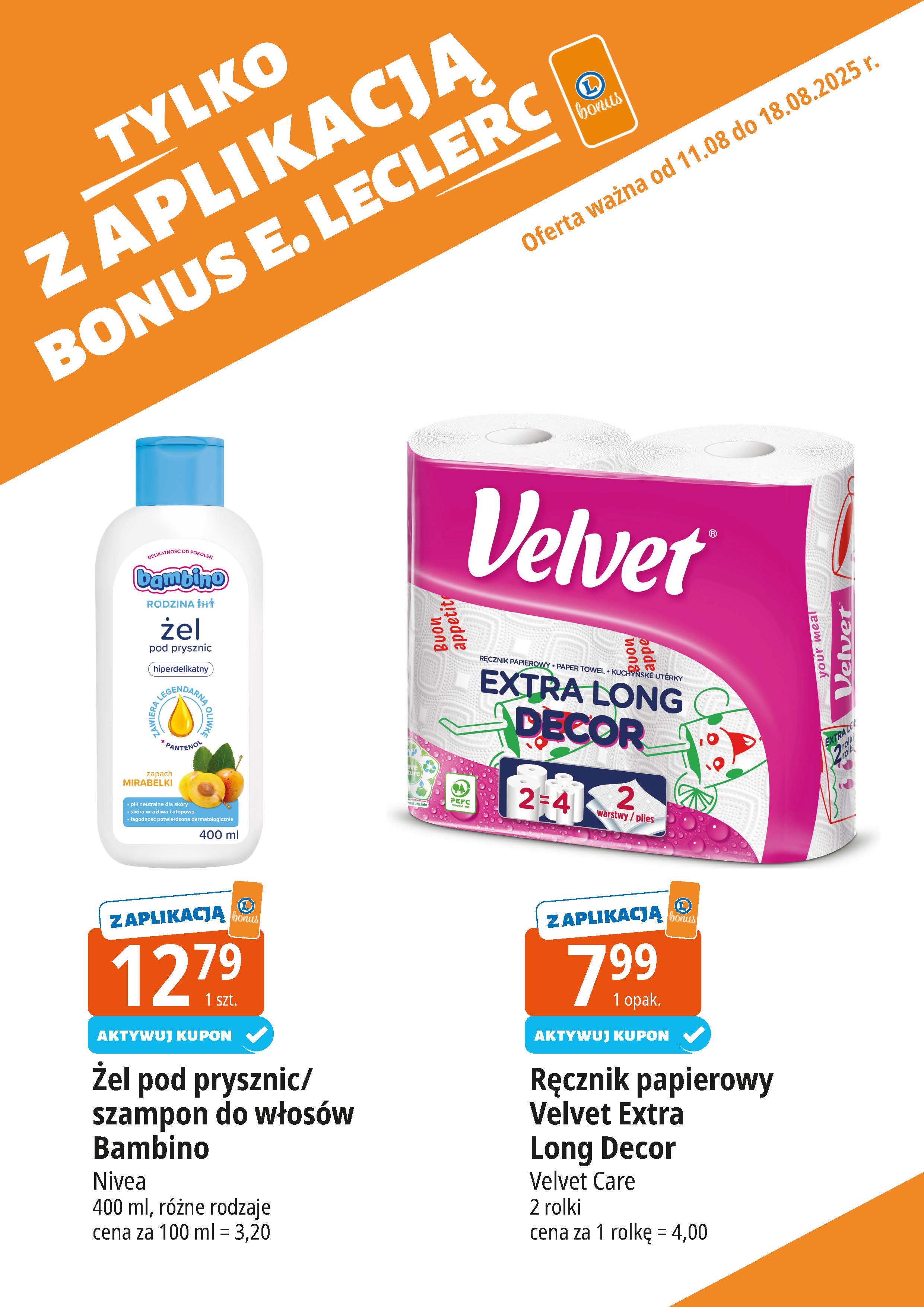 e-leclerc - Gazetka E.Leclerc - Bonus skanujesz kasę zyskujesz - ważna od 11.08. do 18.08. - page: 13