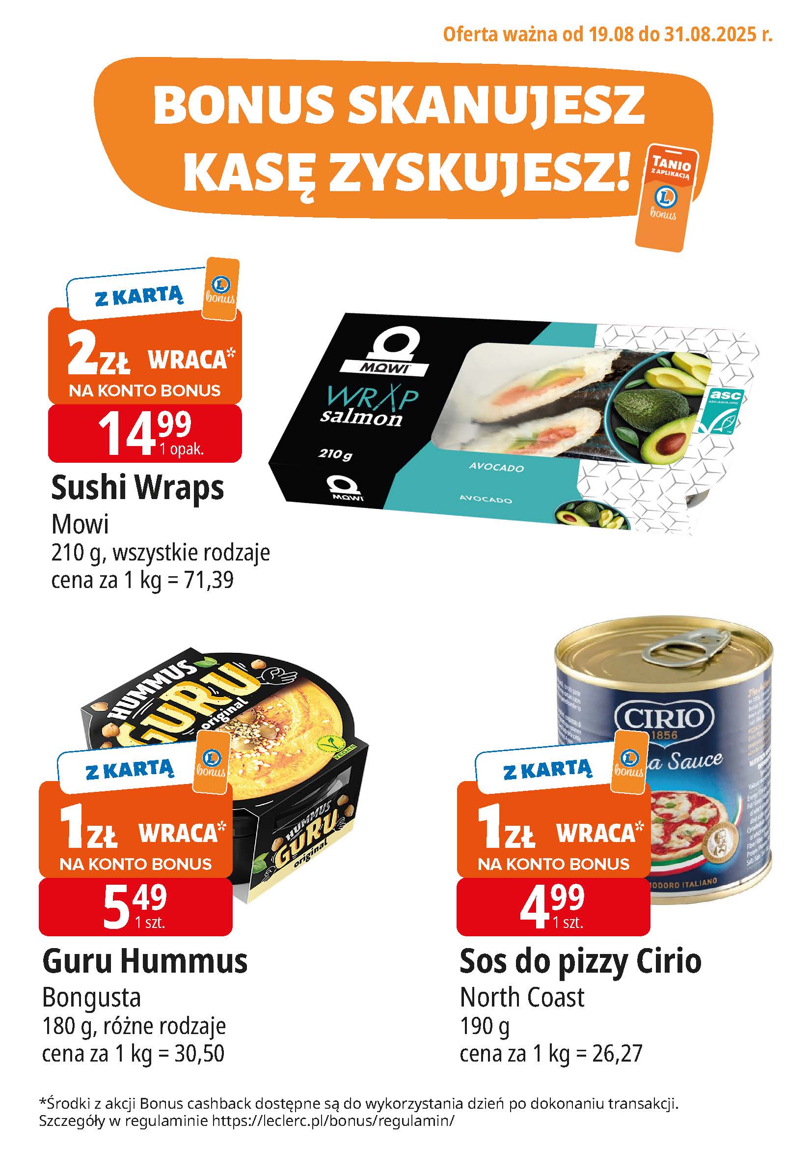 e-leclerc - Gazetka E.Leclerc - Bonus skanujesz kasę zyskujesz - ważna od 19.08. do 31.08. - page: 2