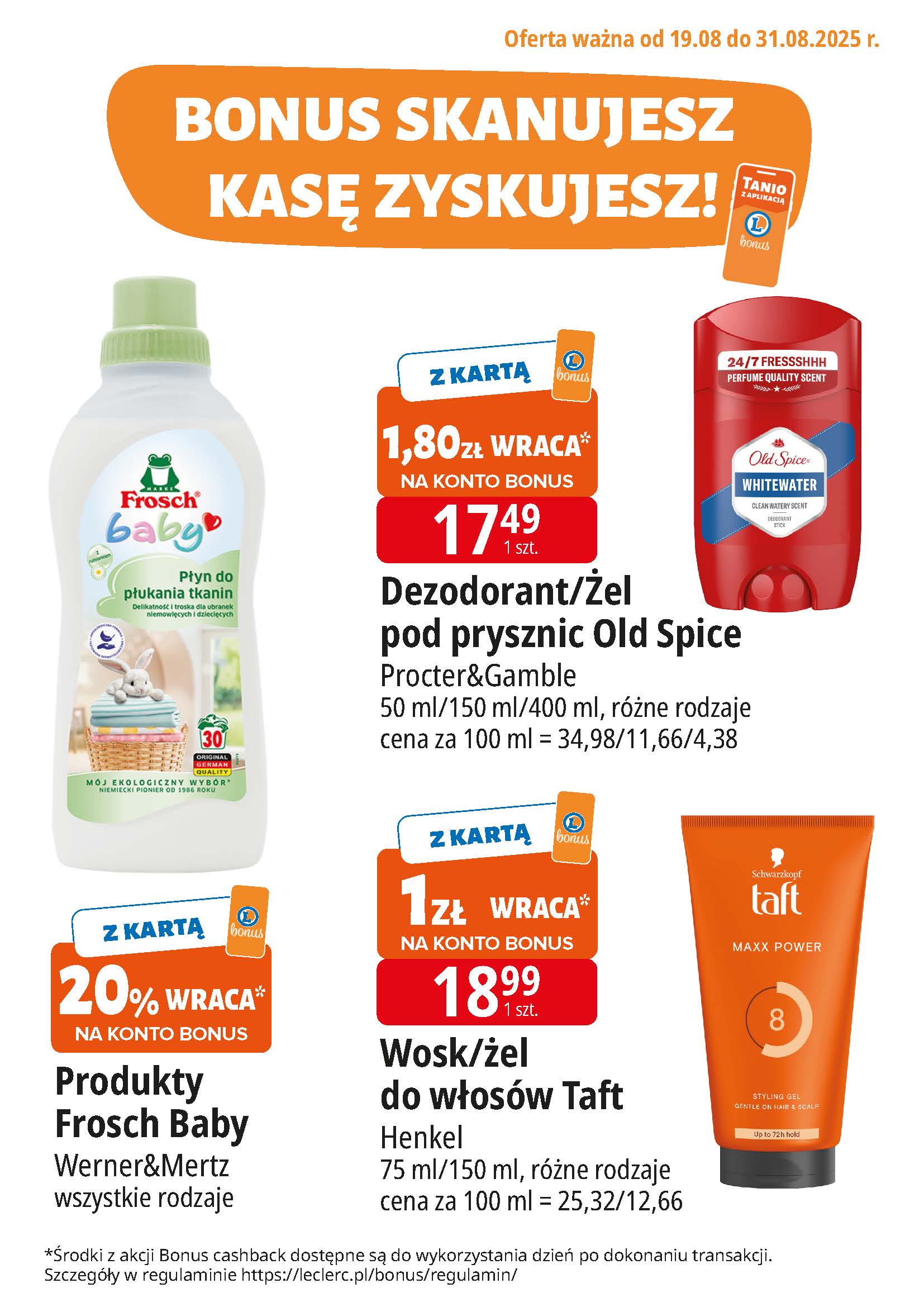 e-leclerc - Gazetka E.Leclerc - Bonus skanujesz kasę zyskujesz - ważna od 19.08. do 31.08. - page: 3