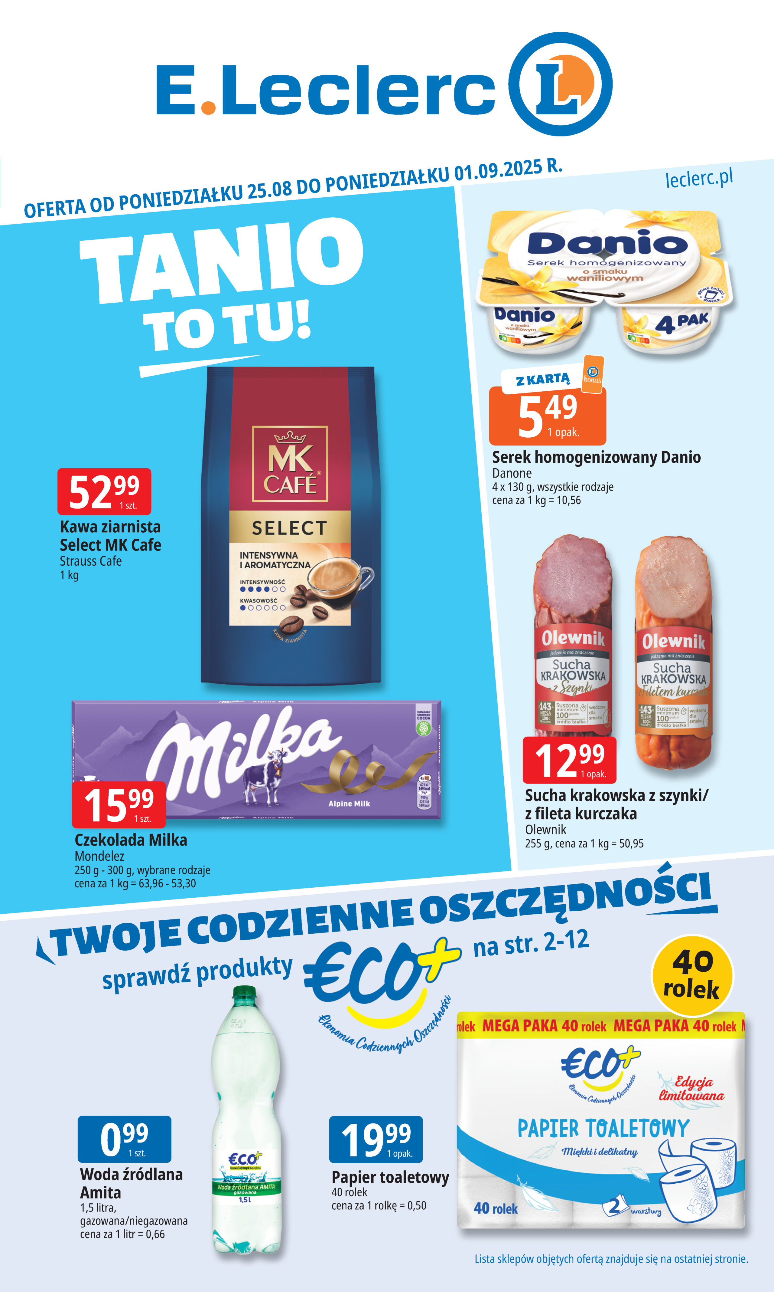 e-leclerc - Gazetka E.Leclerc - ważna od 25.08. do 01.09.