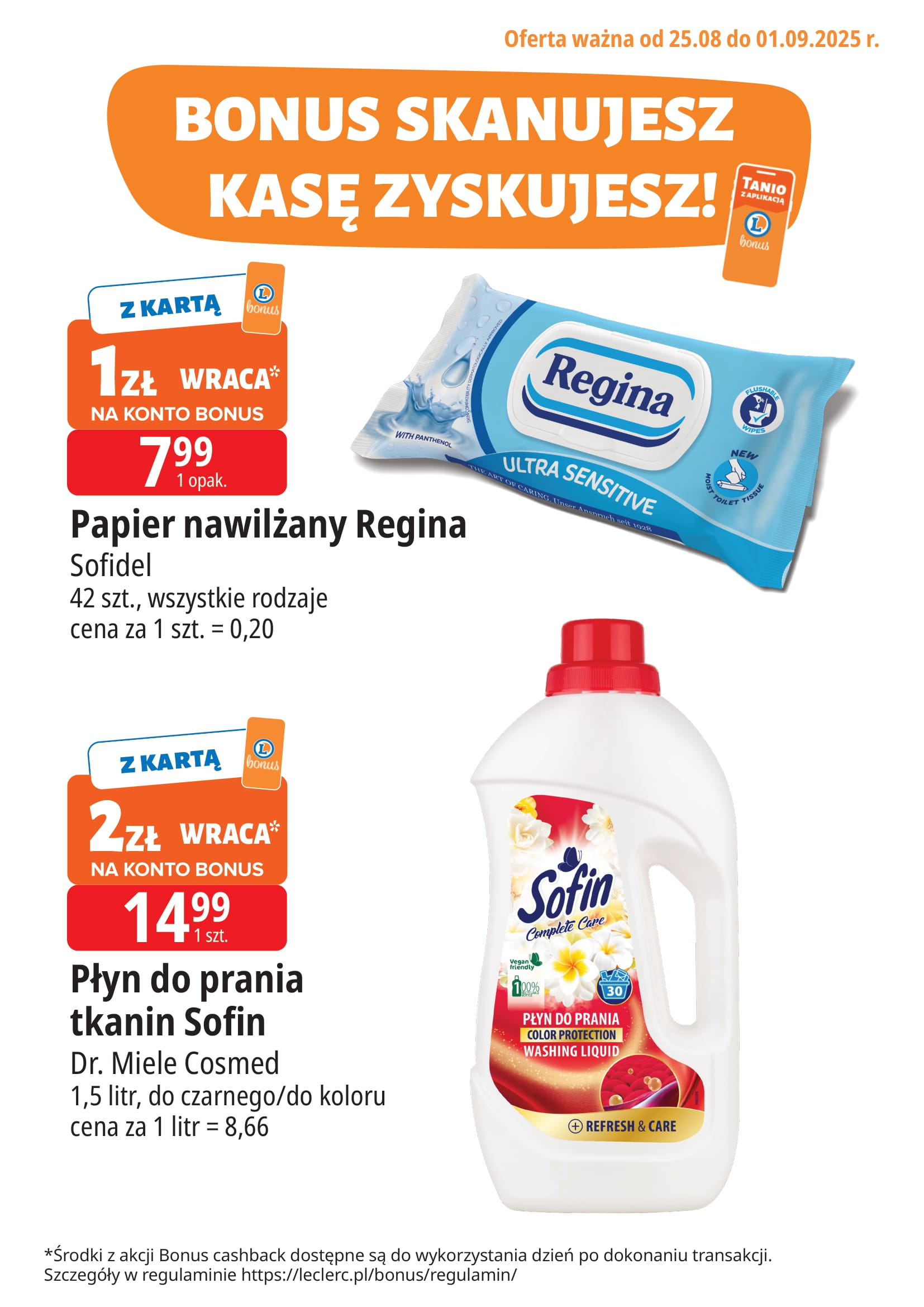 e-leclerc - Gazetka E.Leclerc - Bonus skanujesz kasę zyskujesz - ważna od 25.08. do 01.09. - page: 2