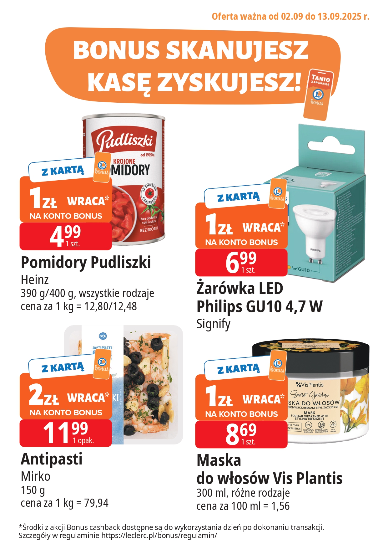 e-leclerc - Gazetka E.Leclerc - Bonus skanujesz kasę zyskujesz - ważna od 02.09. do 13.09. - page: 2