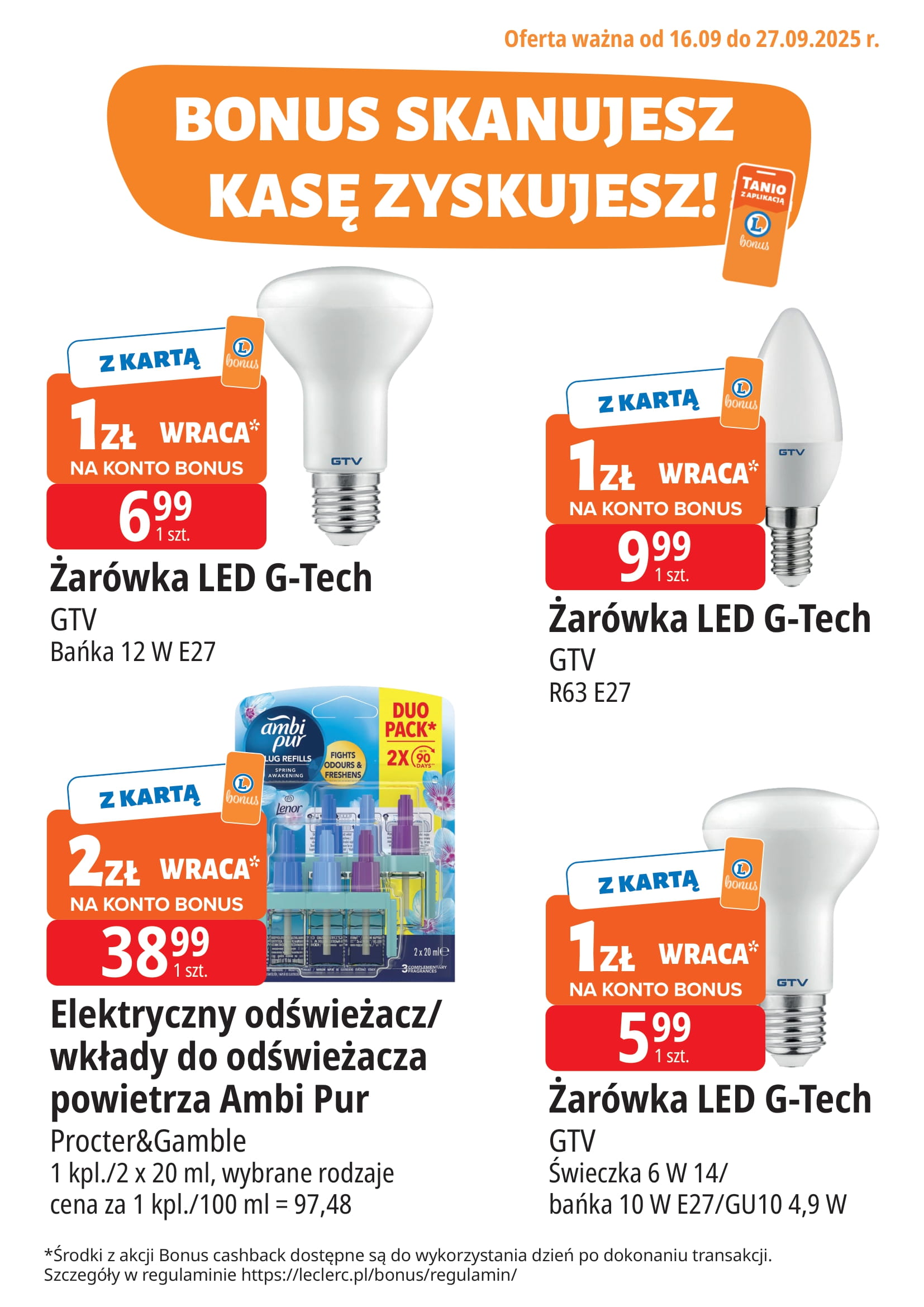 e-leclerc - Gazetka E.Leclerc - Bonus skanujesz kasę zyskujesz - ważna od 16.09. do 27.09. - page: 3