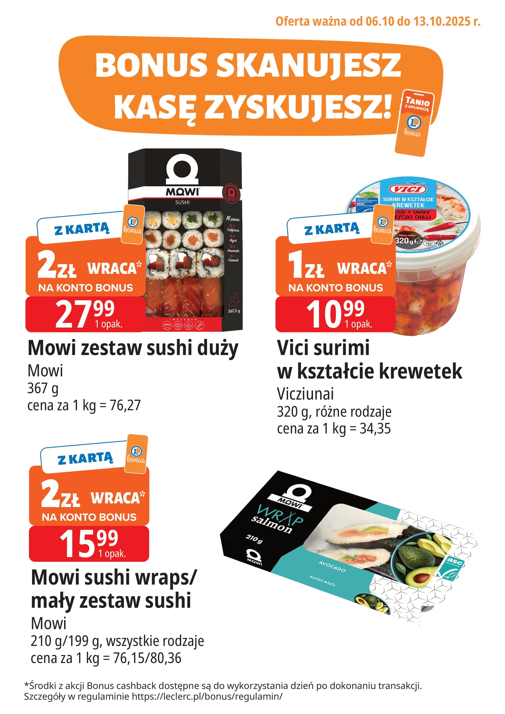 e-leclerc - Gazetka E.Leclerc - Bonus skanujesz kasę zyskujesz - ważna od 06.10. do 13.10. - page: 2