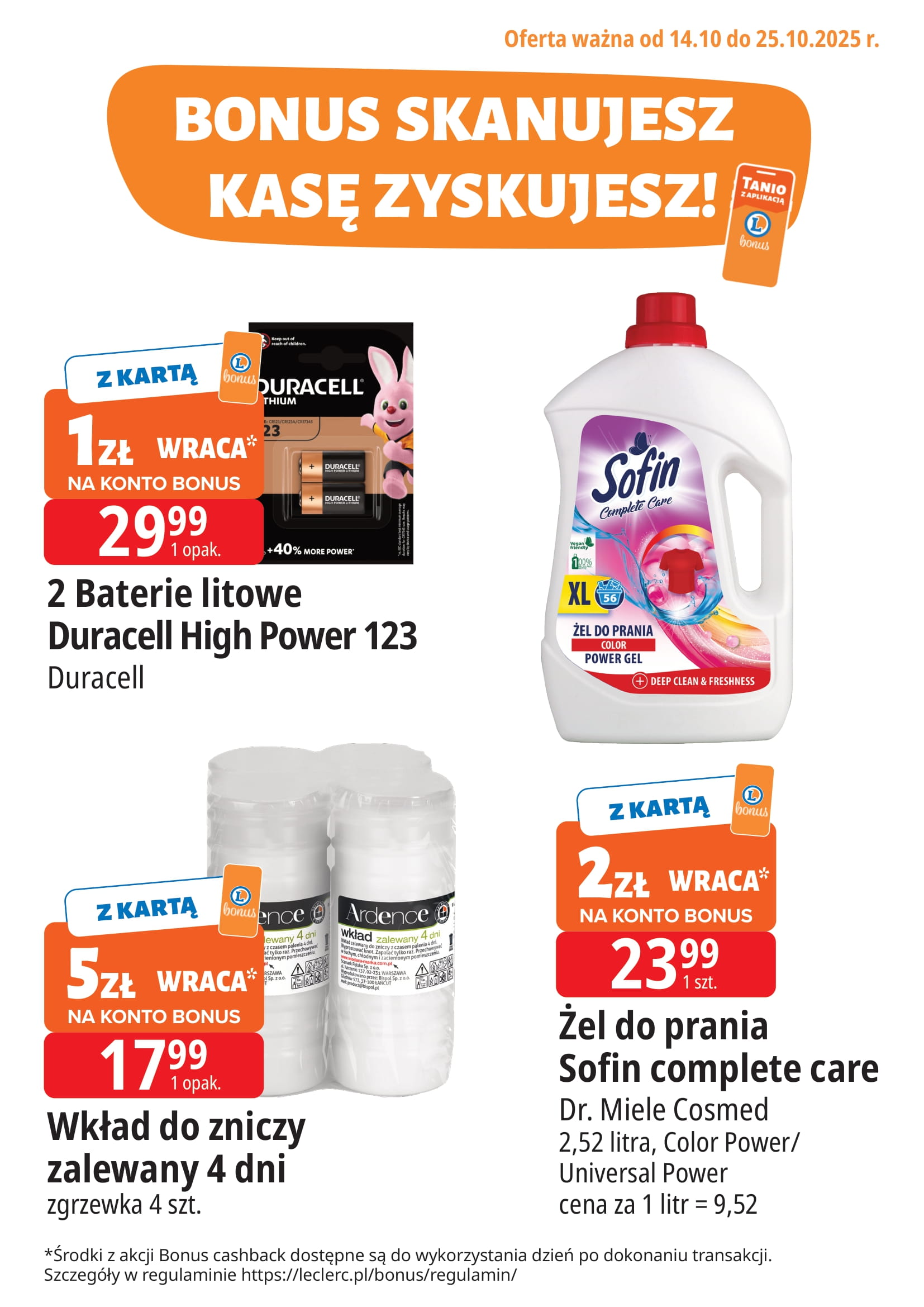 e-leclerc - Gazetka E.Leclerc - Bonus skanujesz kasę zyskujesz - ważna od 14.10. do 25.10. - page: 2