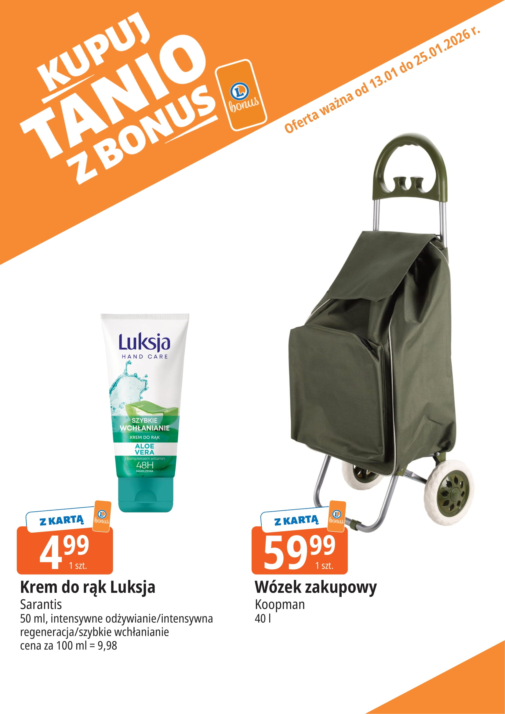 e-leclerc - Gazetka E.Leclerc - Bonus skanujesz kasę zyskujesz - ważna od 13.01. do 25.01. - page: 13