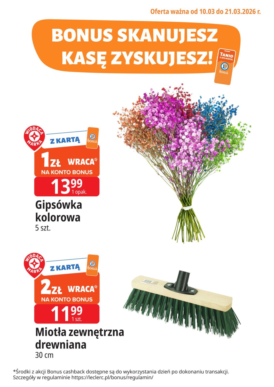 e-leclerc - Gazetka E.Leclerc - Bonus skanujesz kasę zyskujesz - ważna od 10.03.2026 do 21.03.2026 - page: 1