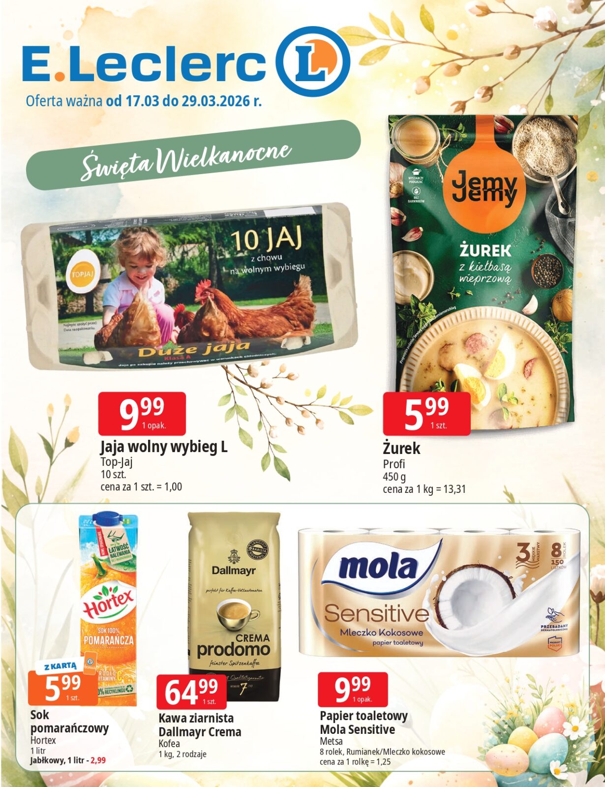 e-leclerc - Gazetka E.Leclerc - Wielkanoc - ważna od 17.03.2026 do 29.03.2026 - page: 1