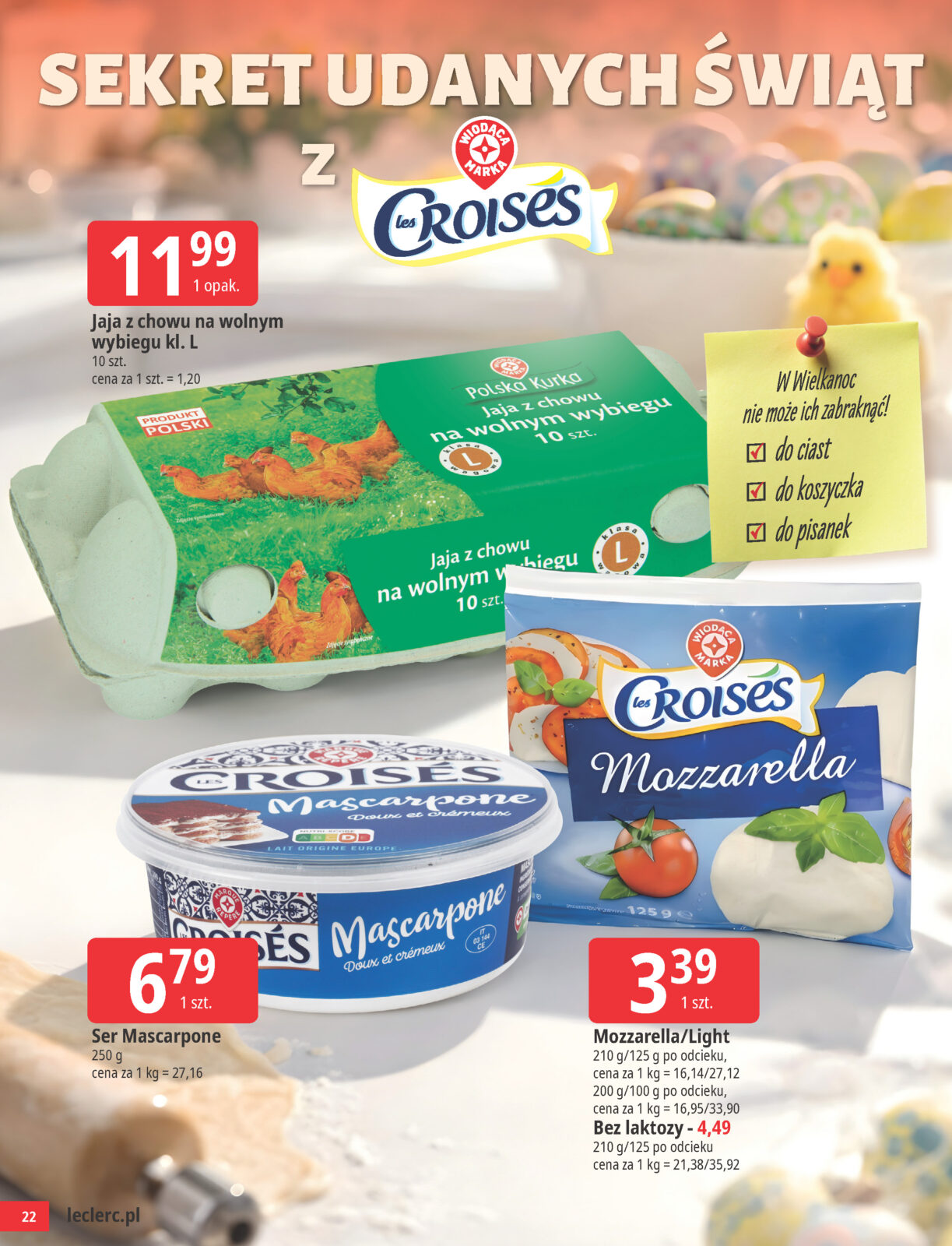 e-leclerc - Gazetka E.Leclerc - Wielkanocne przygotowania - ważna od 24.03.2026 do 04.04.2026 - page: 22