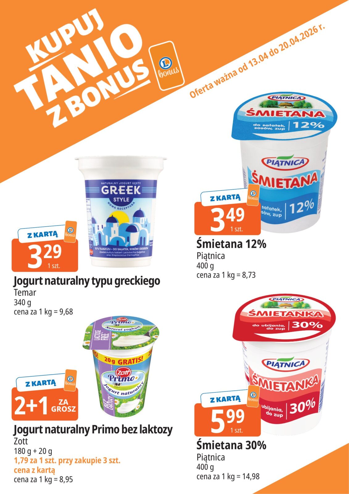 e-leclerc - Nowa gazetka E.Leclerc - Kupuj tanio z bonus ważna od 13.04.2026 do 20.04.2026