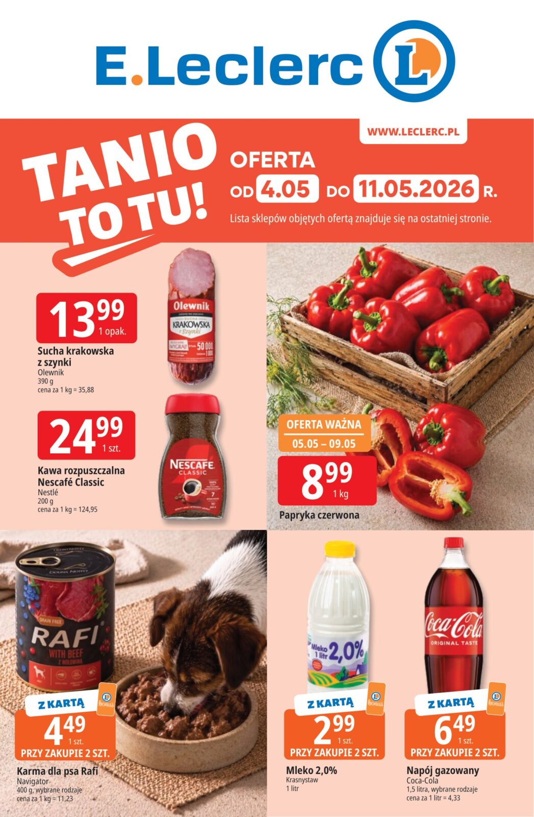 e-leclerc - Nowa gazetka E.Leclerc ważna od 04.05.2026 do 11.05.2026 - page: 1