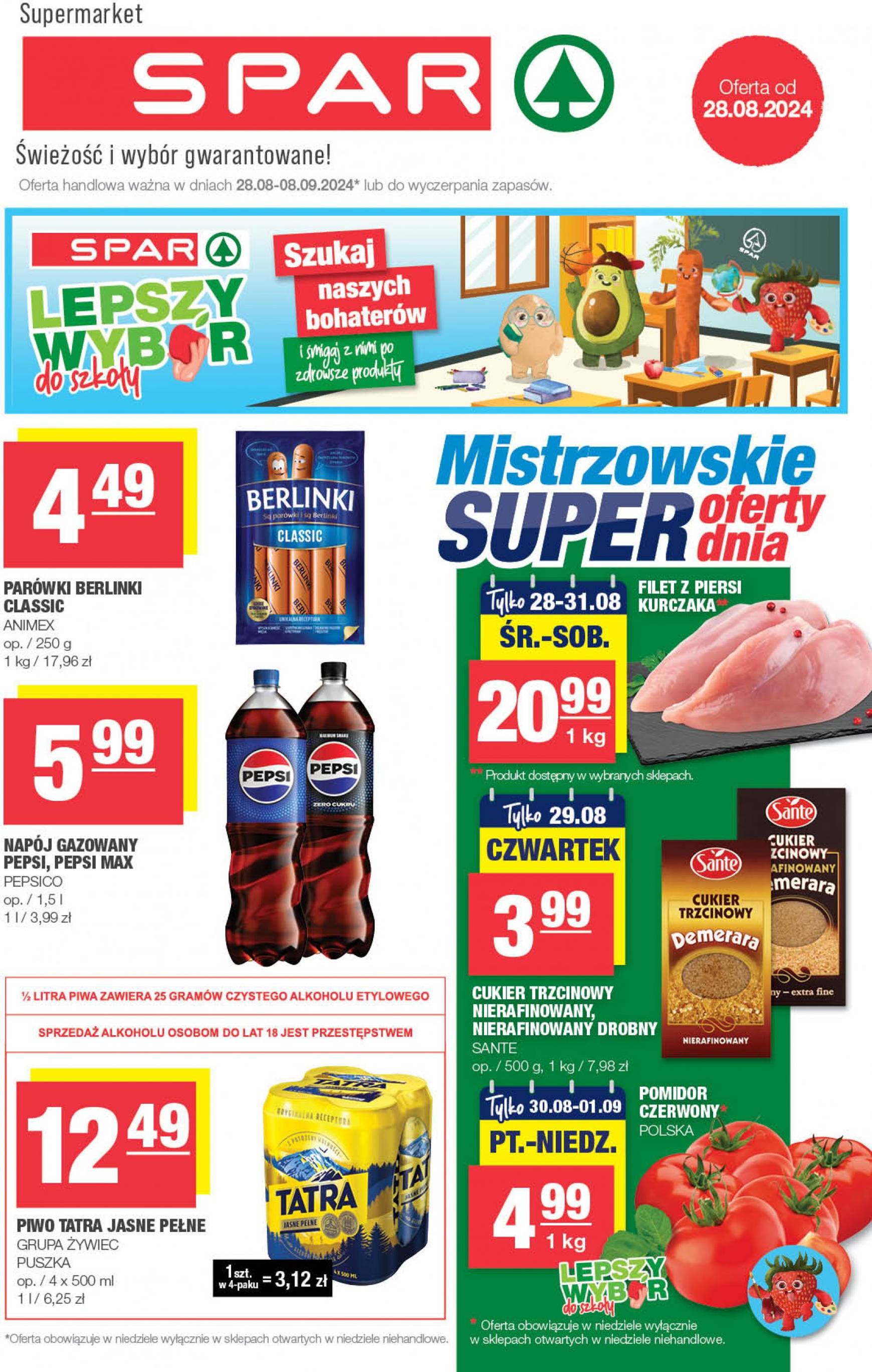 spar - Aktualna SPAR gazetka ważna od 28.08. - 08.09.