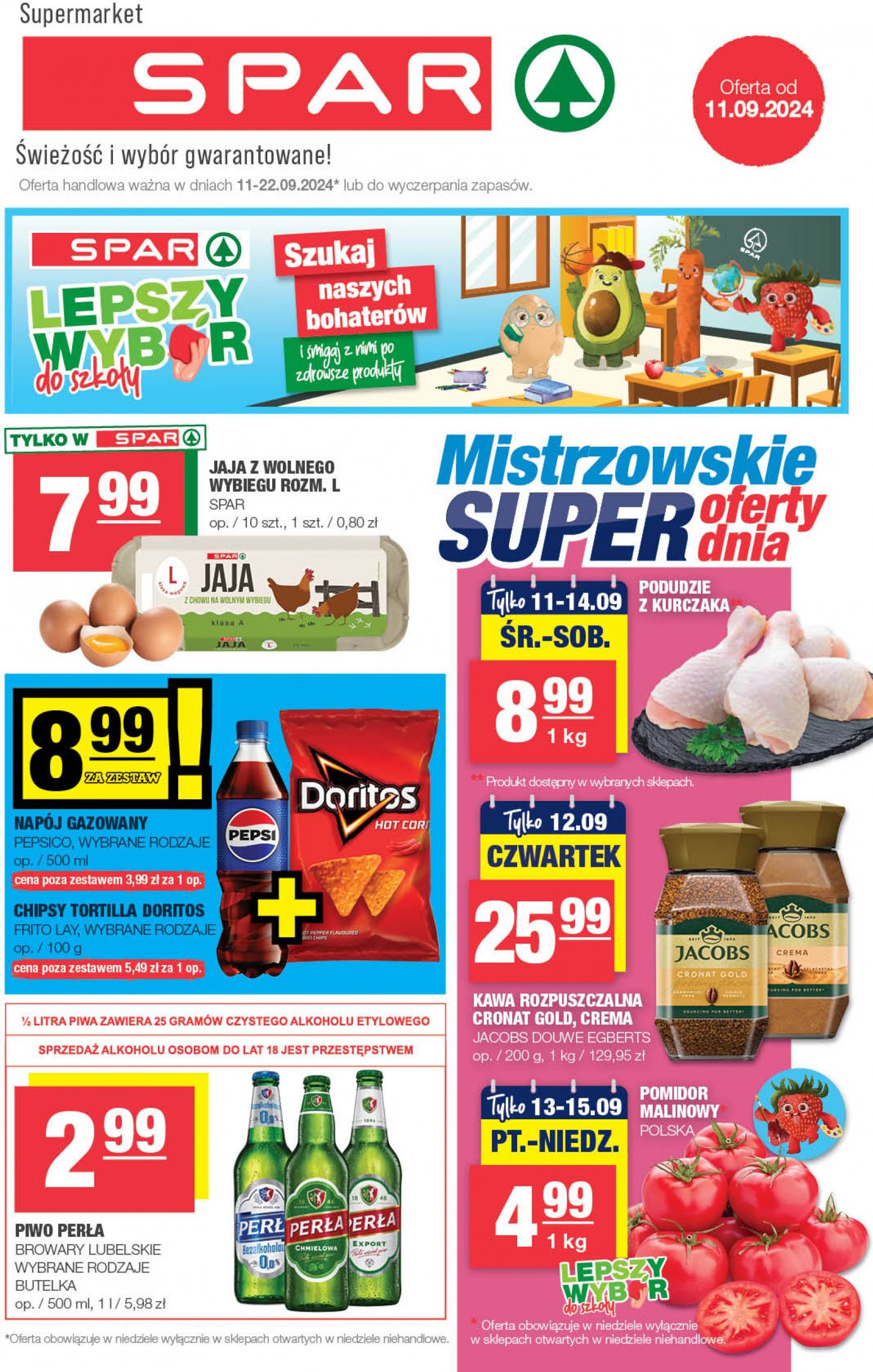 spar - Aktualna SPAR gazetka ważna od 11.09. - 22.09.