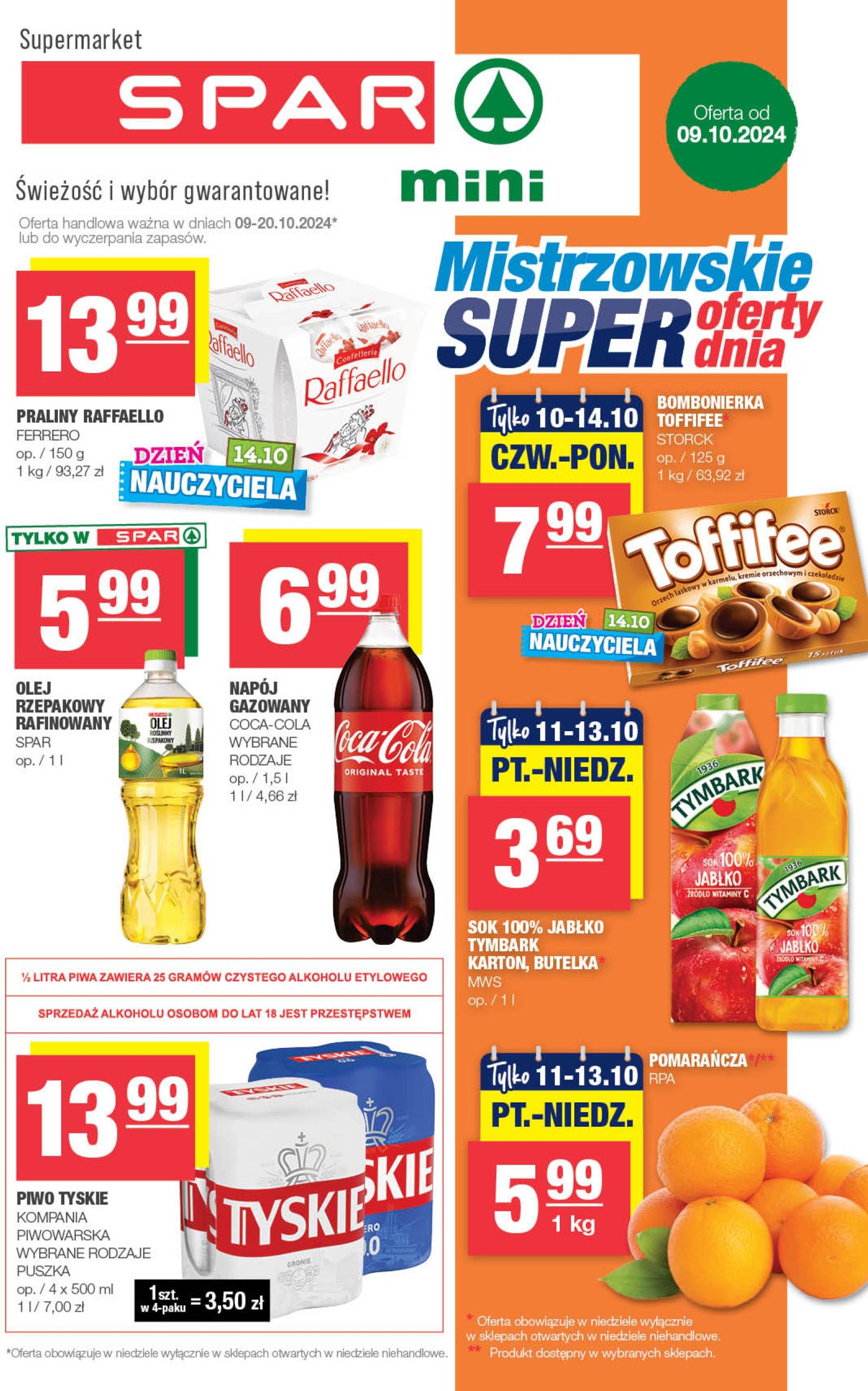 spar - SPAR - Mini gazetka ważna od 09.10. - 20.10.