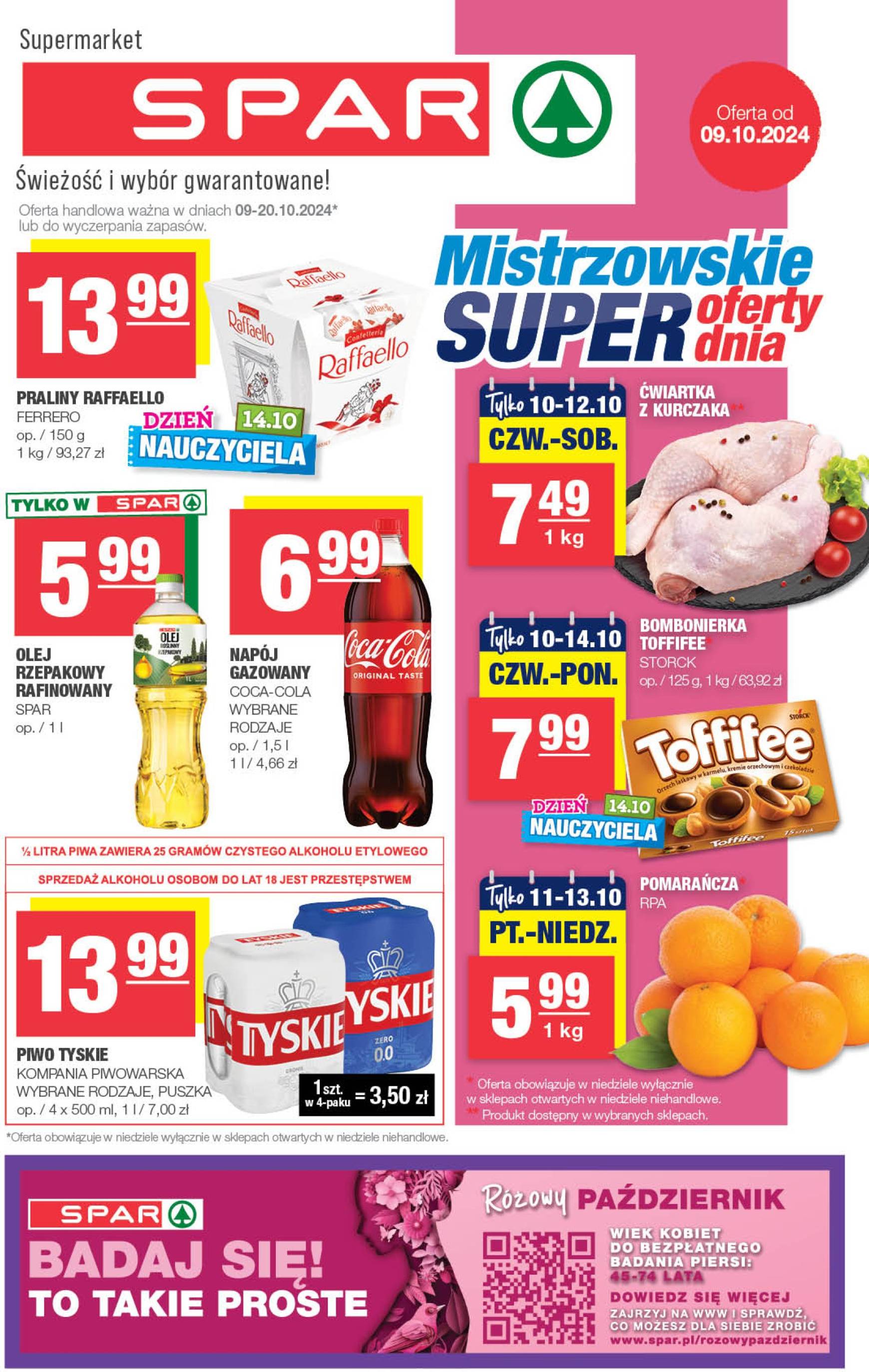 spar - SPAR gazetka ważna od 09.10. - 20.10.