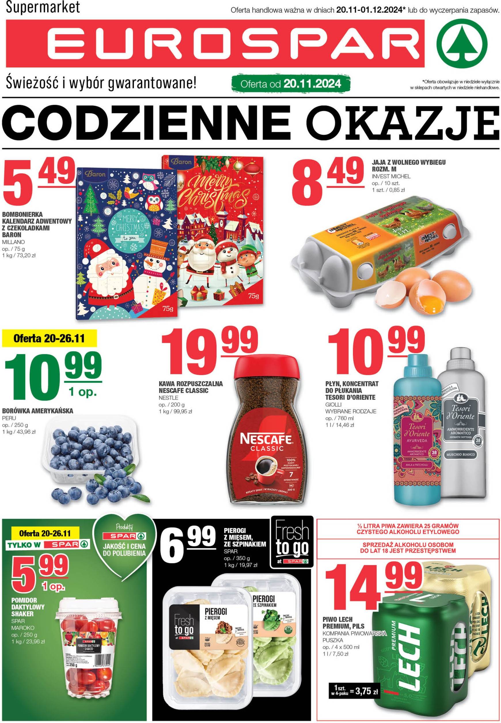 spar - EUROSPAR gazetka ważna od 20.11. - 01.12.