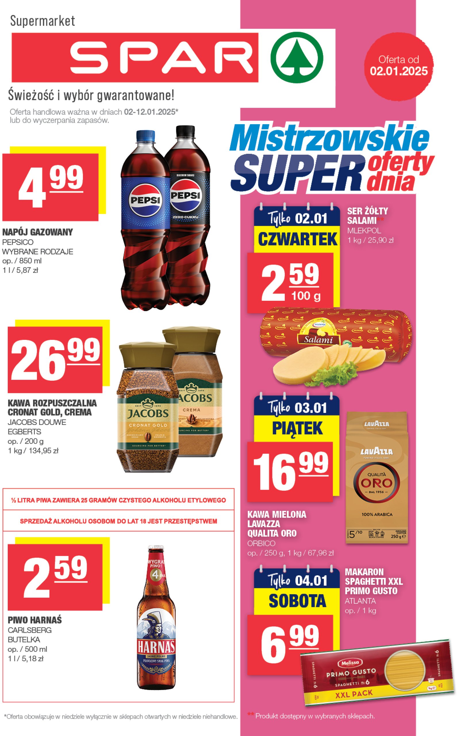 spar - SPAR gazetka ważna od 02.01. - 12.01.