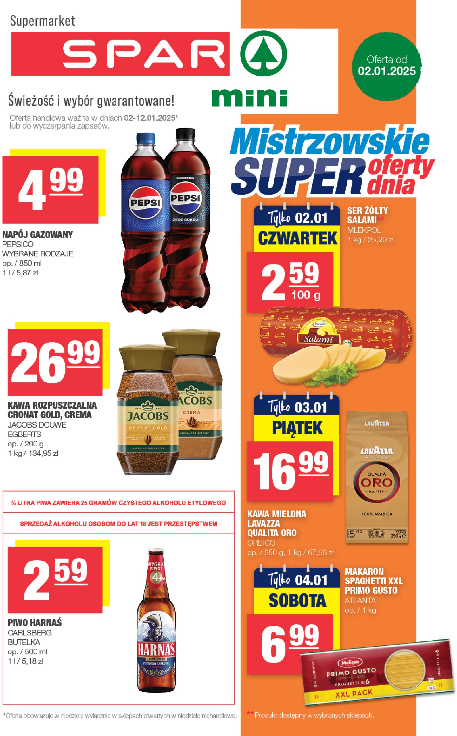 spar - SPAR - Mini gazetka ważna od 02.01. - 12.01.