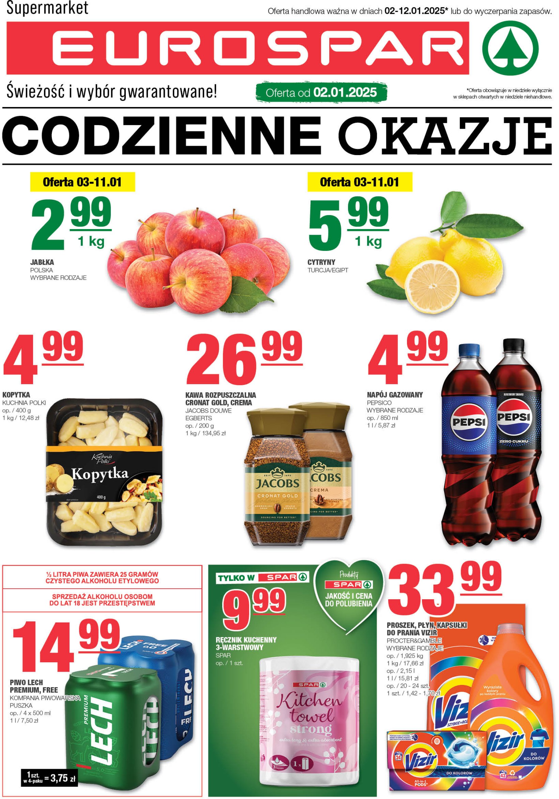 spar - EUROSPAR gazetka ważna od 02.01. - 12.01.