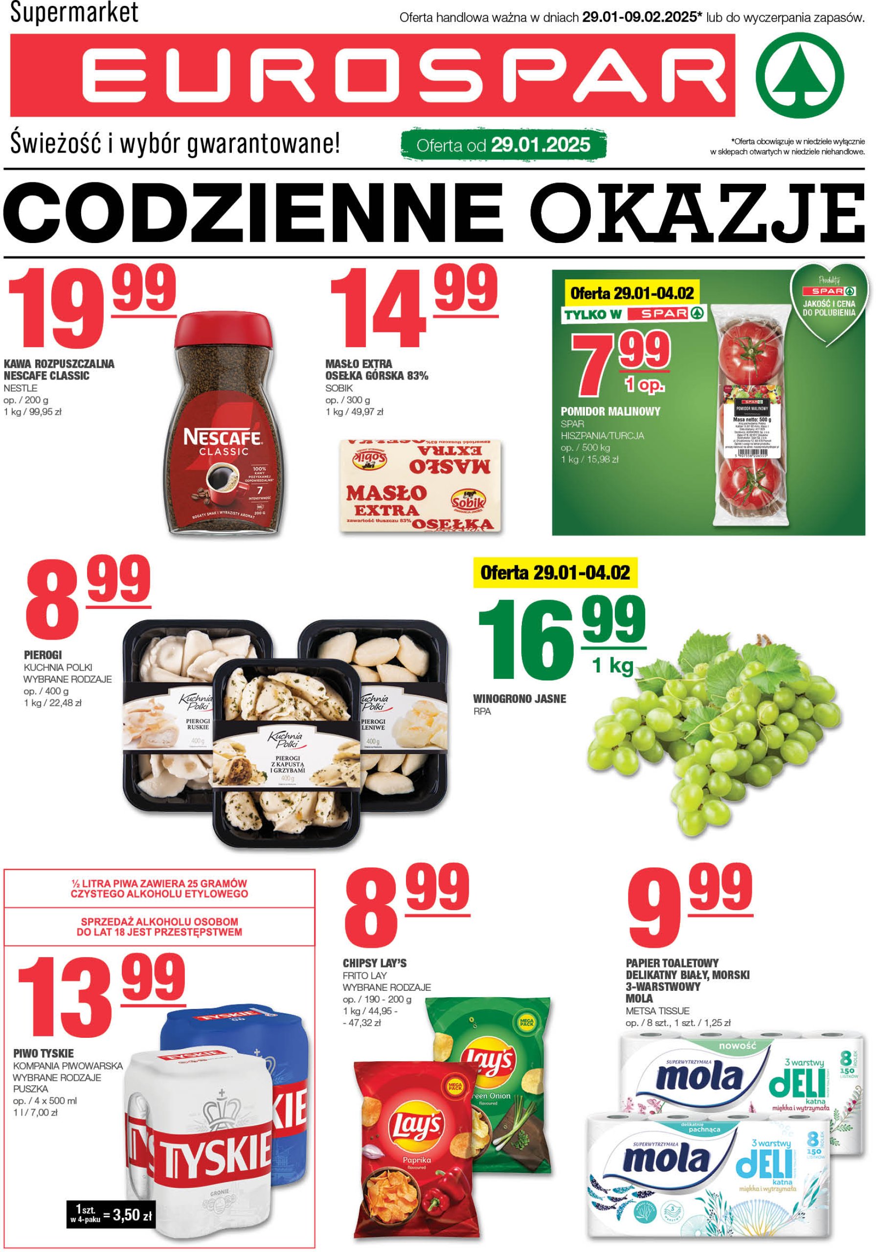 spar - EUROSPAR gazetka ważna od 29.01. - 09.02.