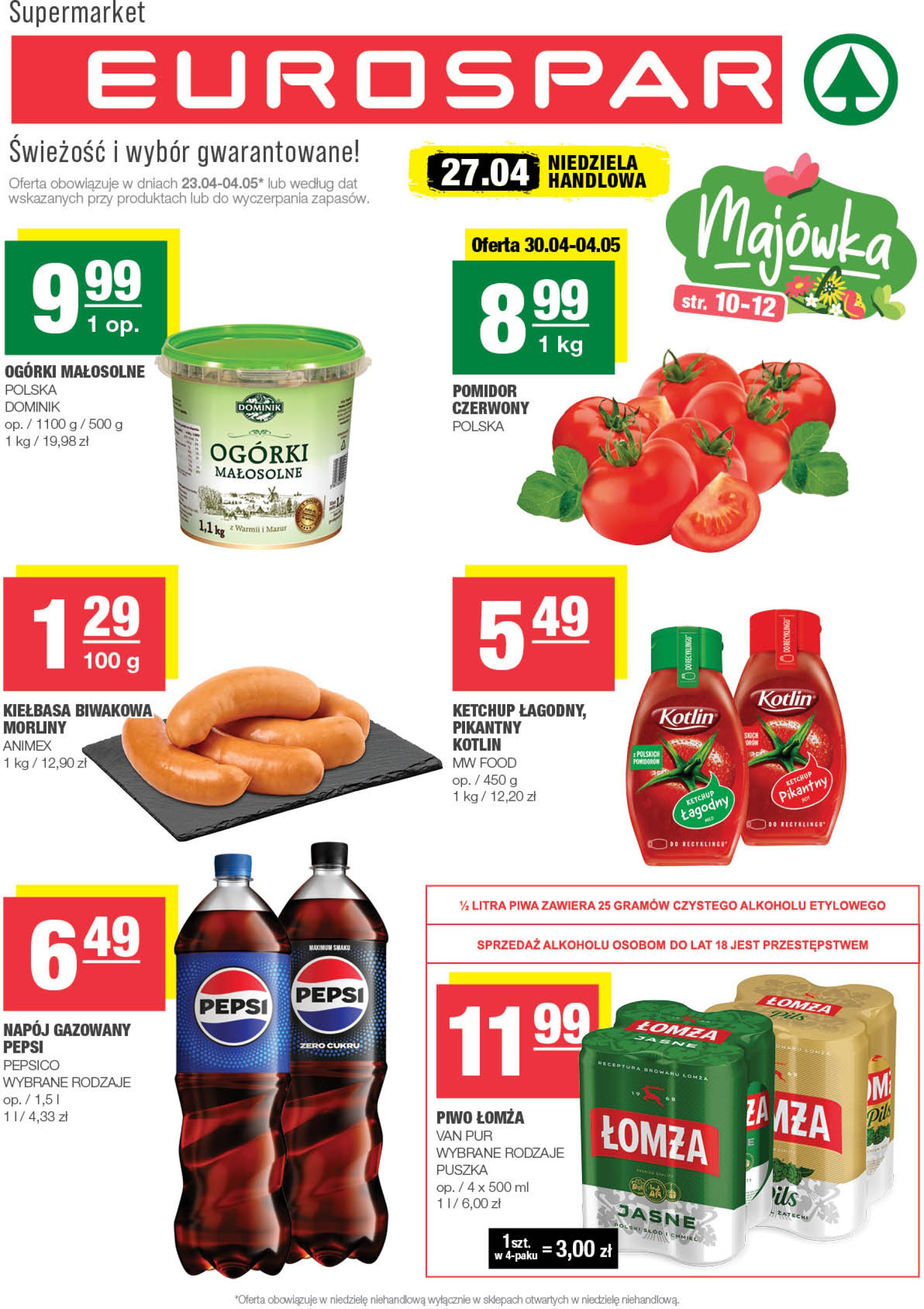 spar - EUROSPAR gazetka ważna od 23.04. - 04.05.