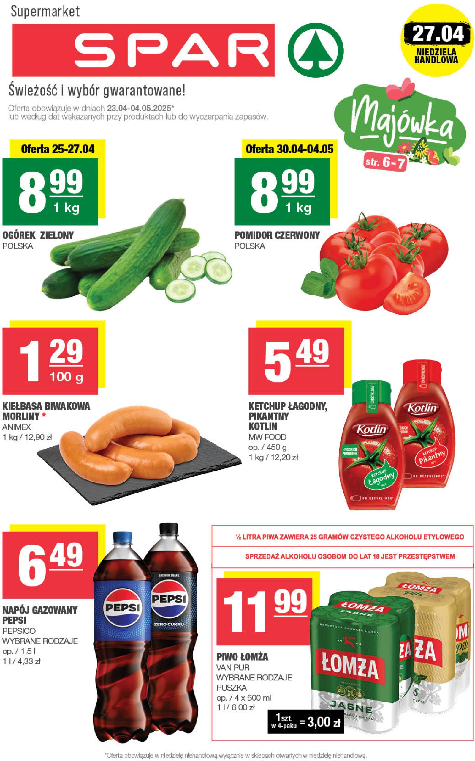 spar - SPAR gazetka ważna od 23.04. - 04.05.