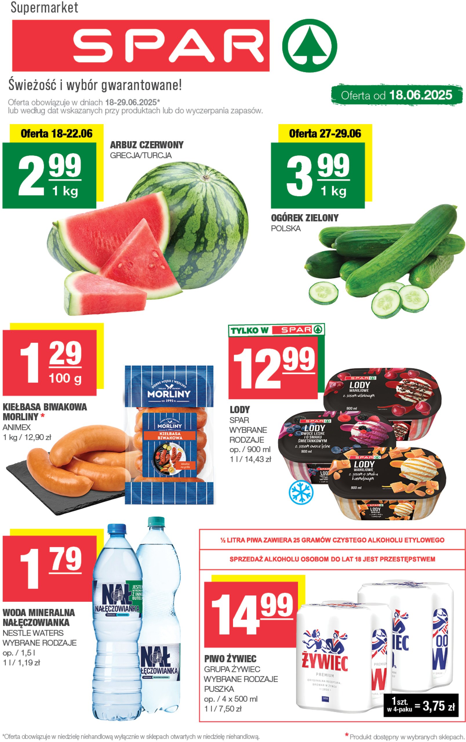 spar - Gazetka SPAR ważna od 18.06. - 24.06.