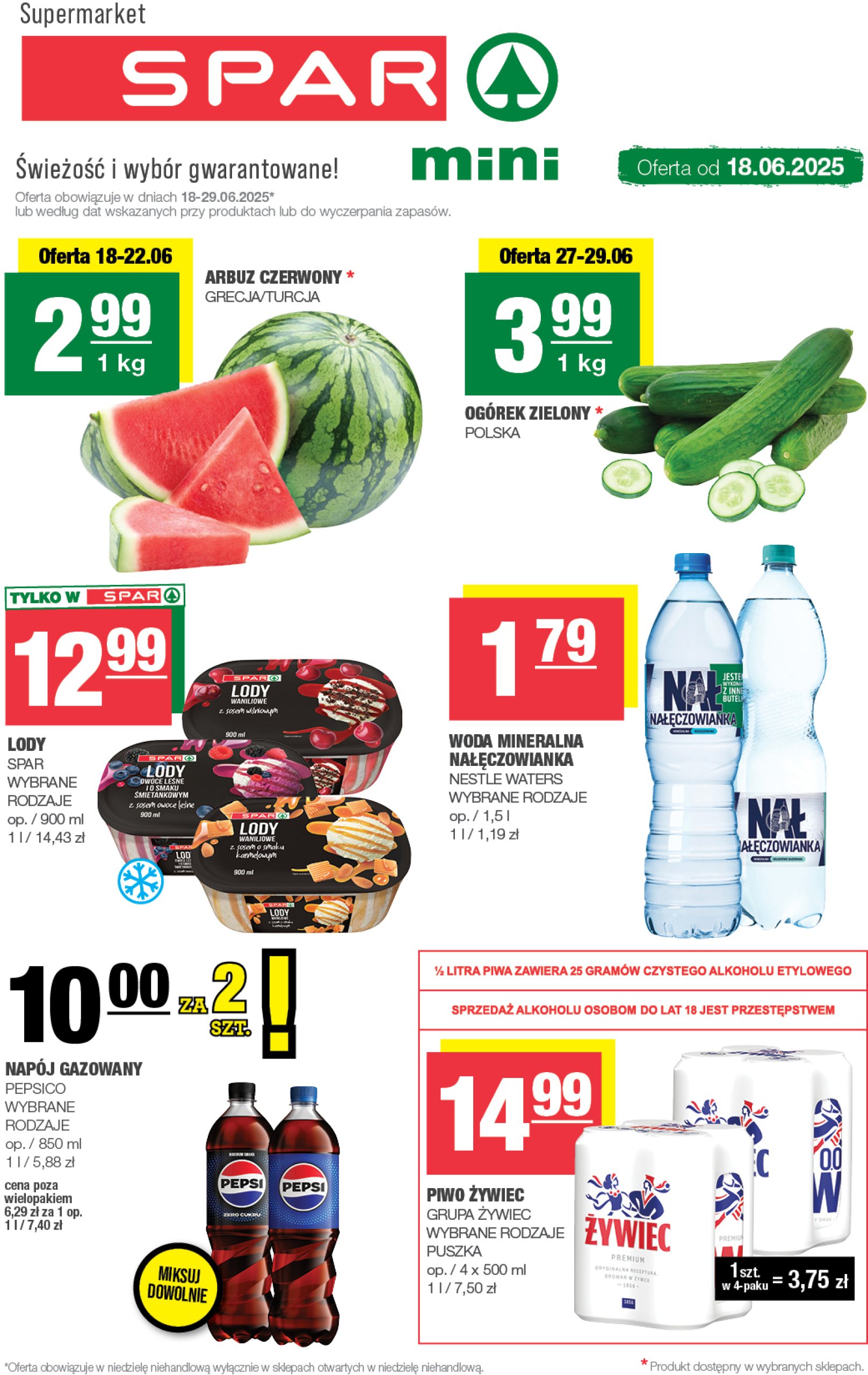 spar - Gazetka SPAR - MINI ważna od 18.06. - 24.06.