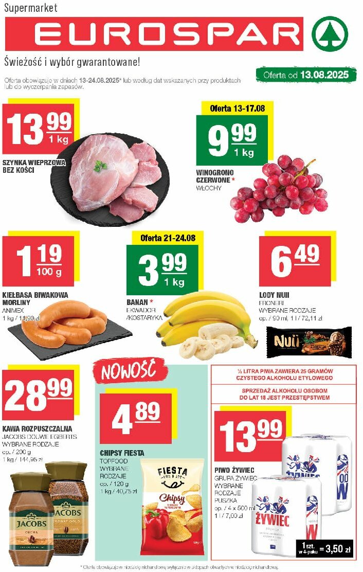 spar - Gazetka EUROSPAR - ważna od 13.08. do 24.08.
