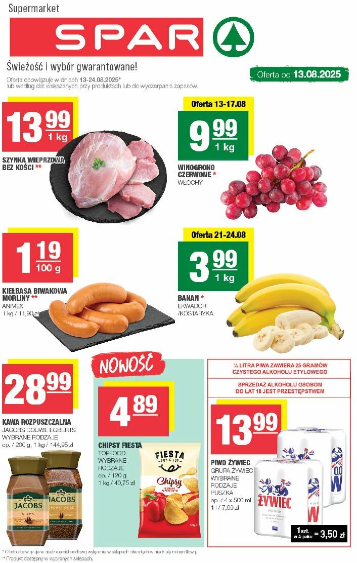 spar - Gazetka SPAR - ważna od 13.08. do 24.08. - page: 1