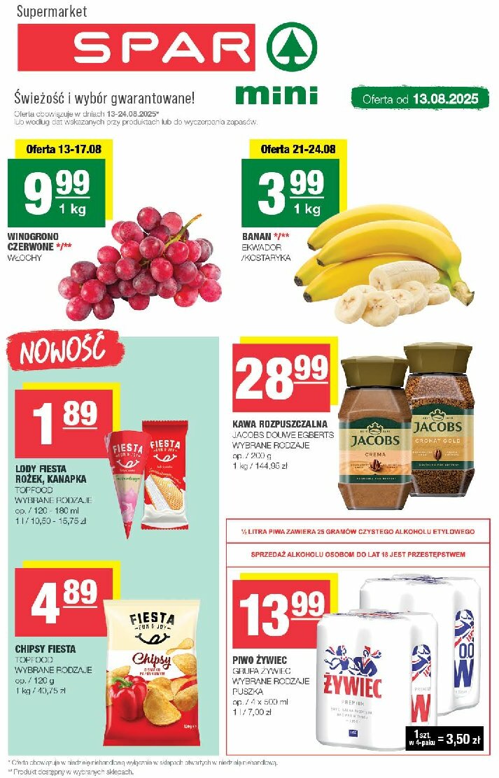 spar - Gazetka SPAR - Mini - ważna od 13.08. do 24.08.