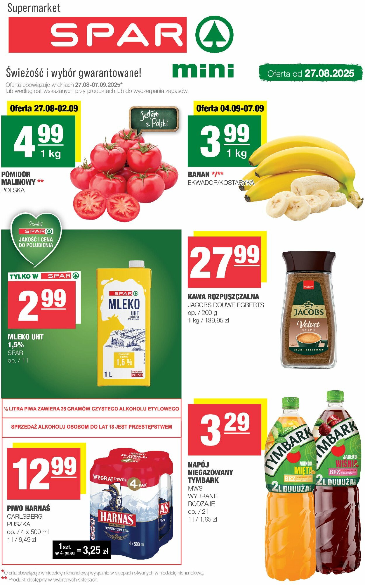 spar - Gazetka SPAR - Mini - ważna od 27.08. do 07.09.