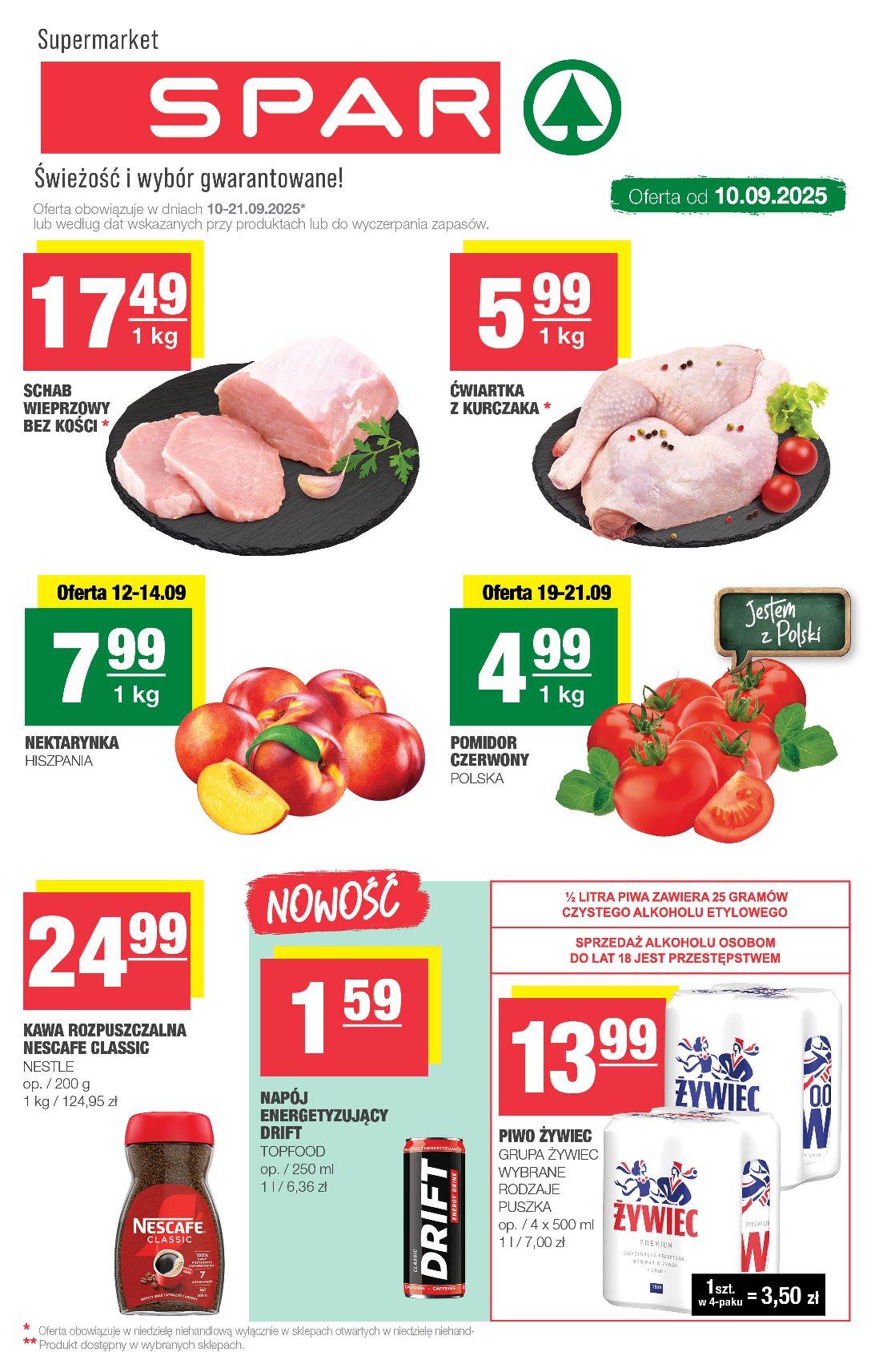 spar - Gazetka SPAR - ważna od 10.09. do 21.09.