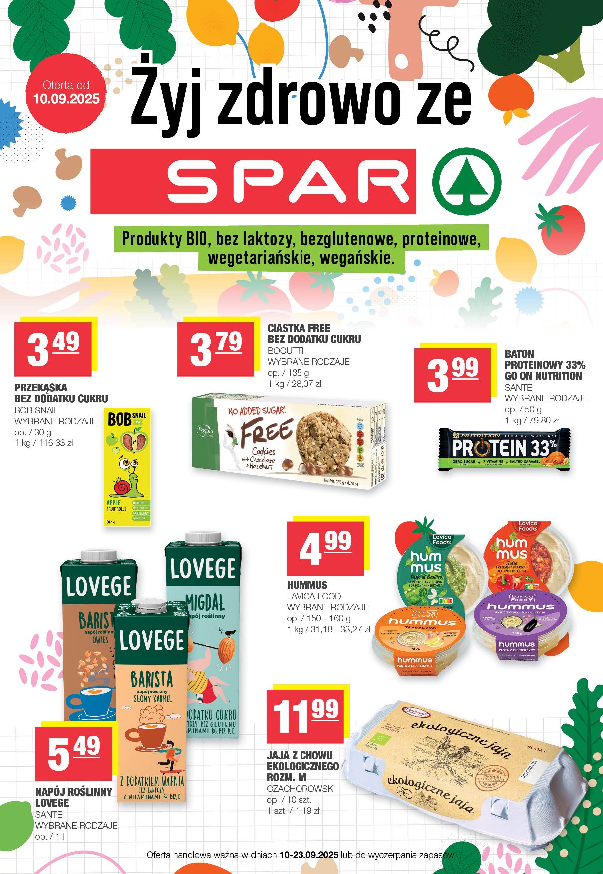 spar - Gazetka SPAR - Żyj zdrowo - ważna od 10.09. do 23.09.