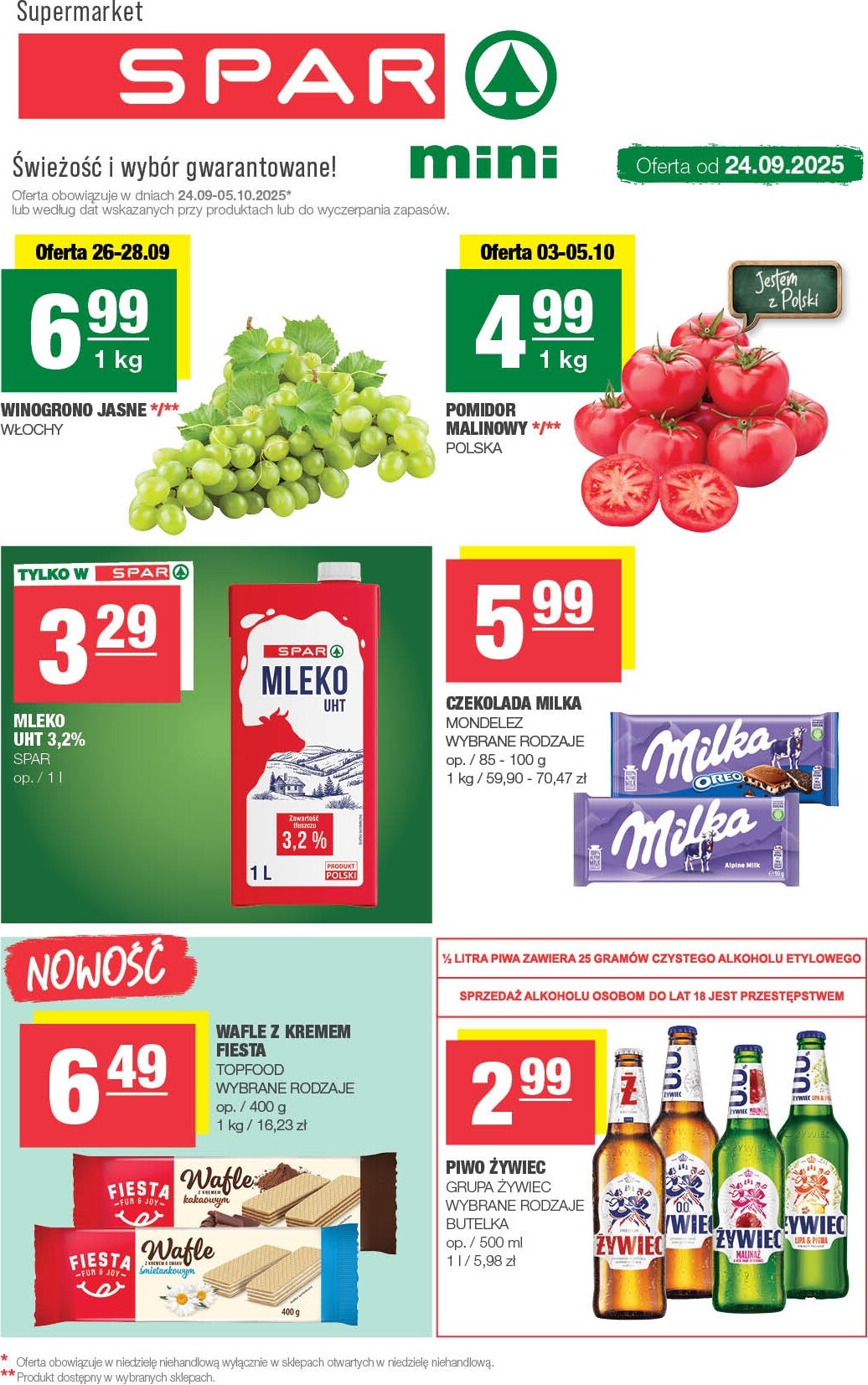 spar - Gazetka SPAR - Mini - ważna od 24.09. do 05.10.