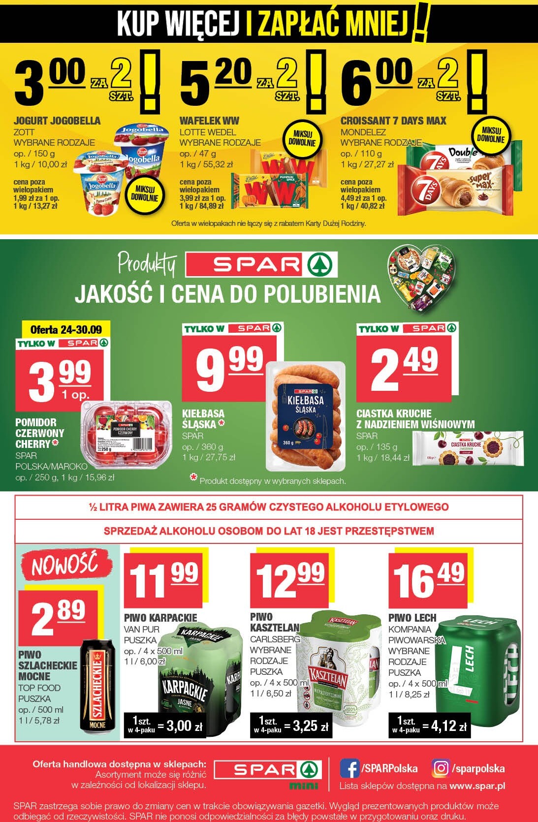 spar - Gazetka SPAR - Mini - ważna od 24.09. do 05.10. - page: 4