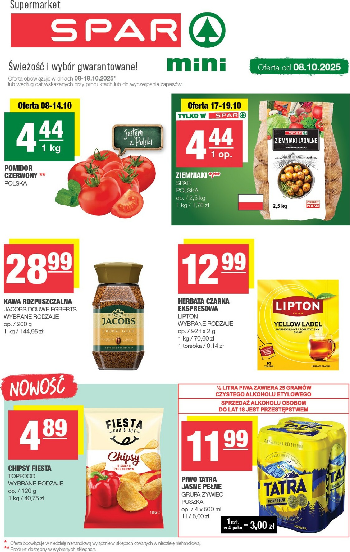 spar - Gazetka SPAR - Mini - ważna od 08.10. do 19.10. - page: 1