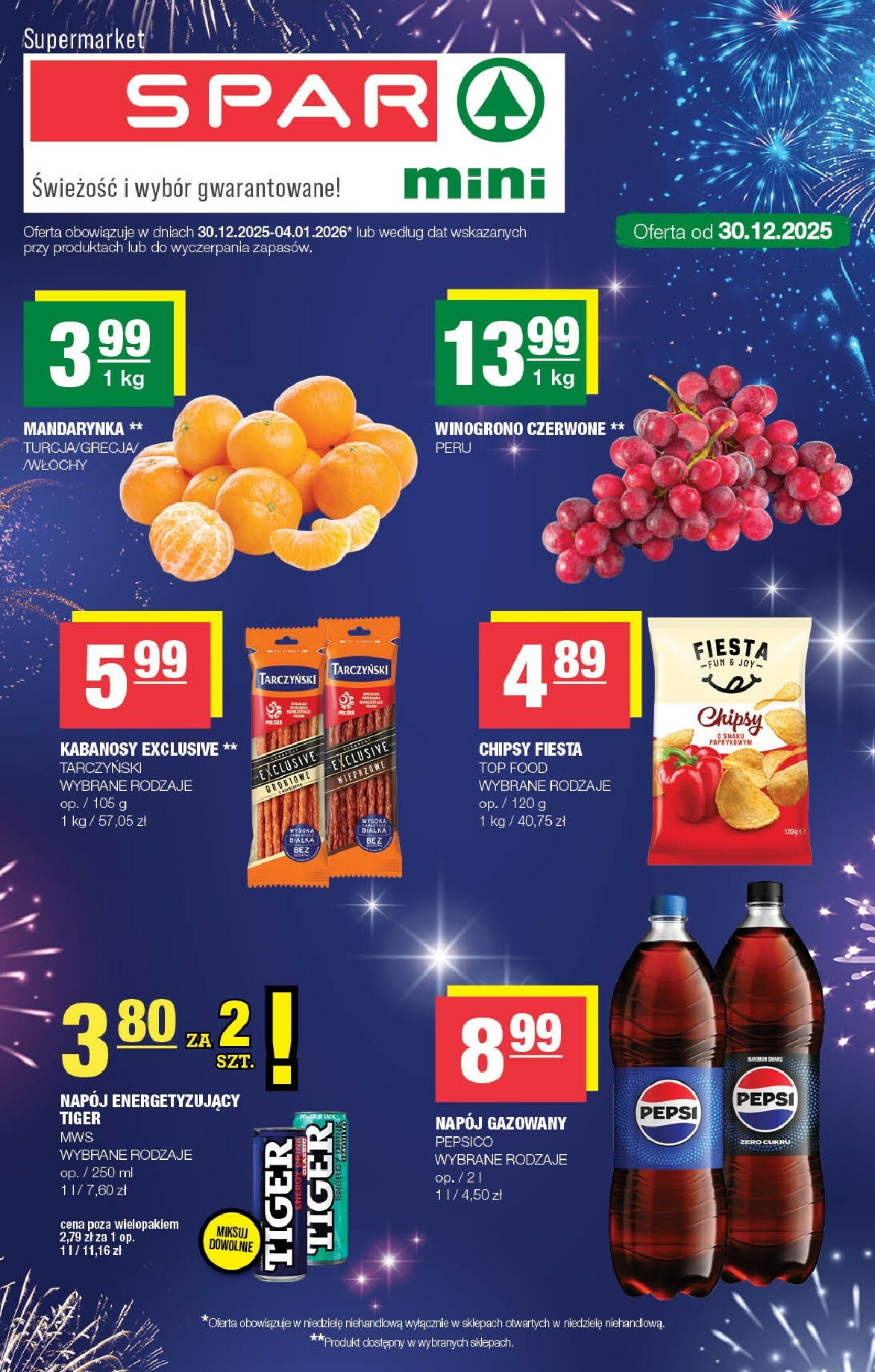 spar - Gazetka SPAR - Mini - ważna od 30.12. do 04.01.