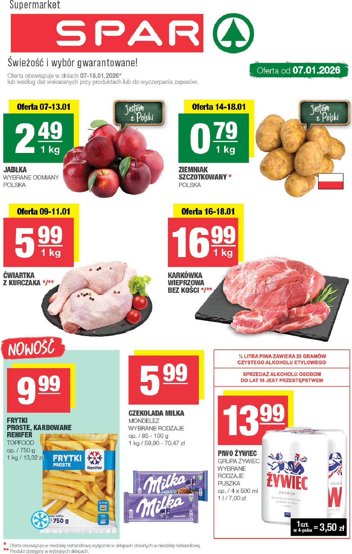 spar - Gazetka SPAR - ważna od 07.01. do 18.01.