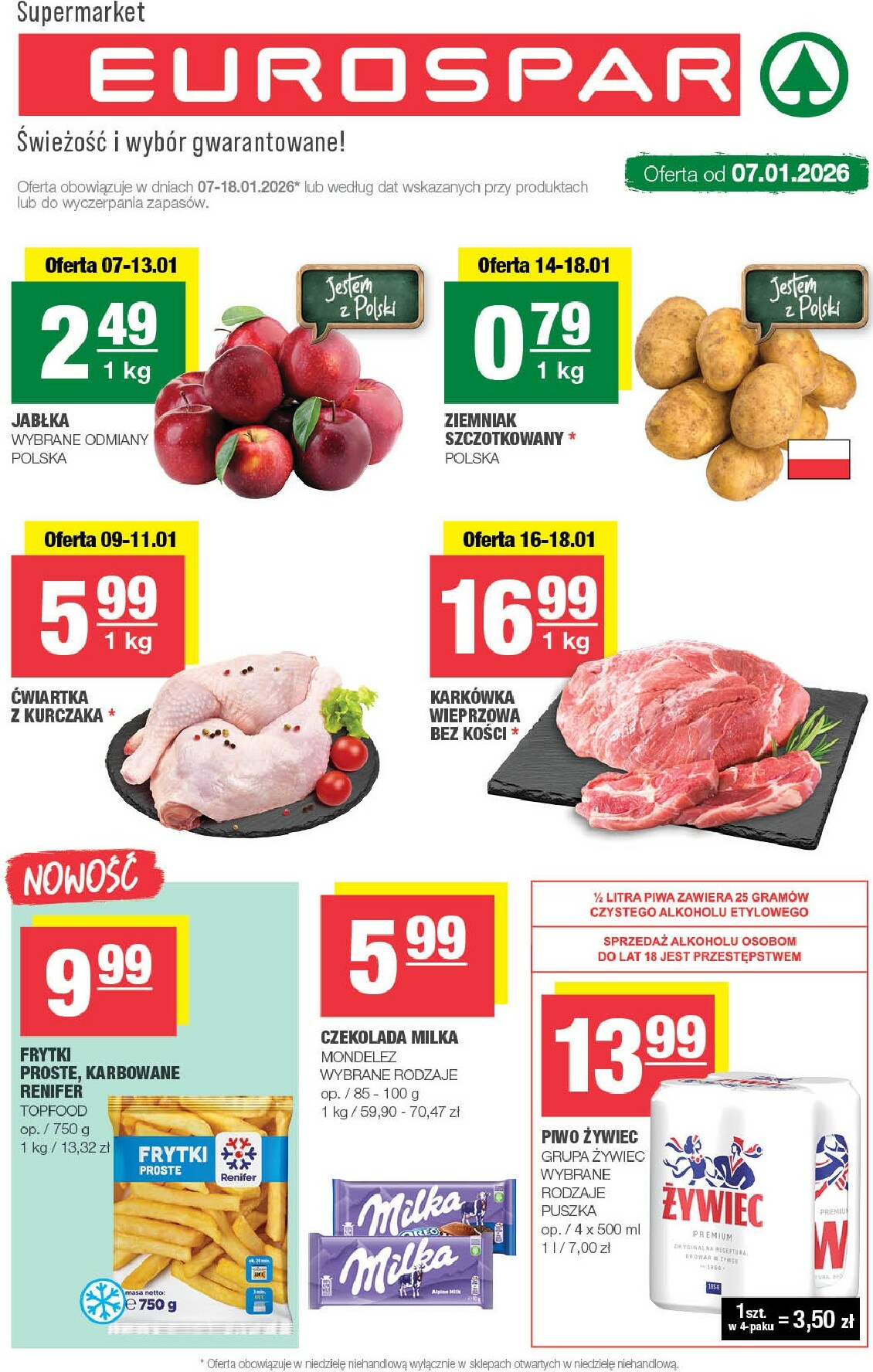 spar - Gazetka EUROSPAR - ważna od 07.01. do 18.01.