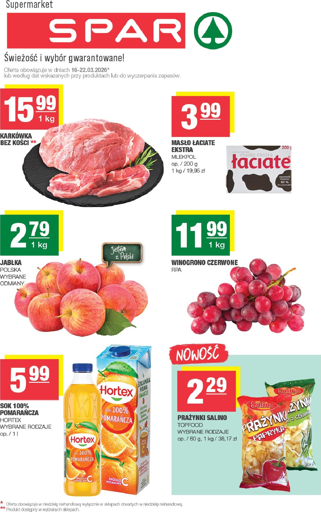 spar - Gazetka SPAR - ważna od 16.03.2026 do 22.03.2026