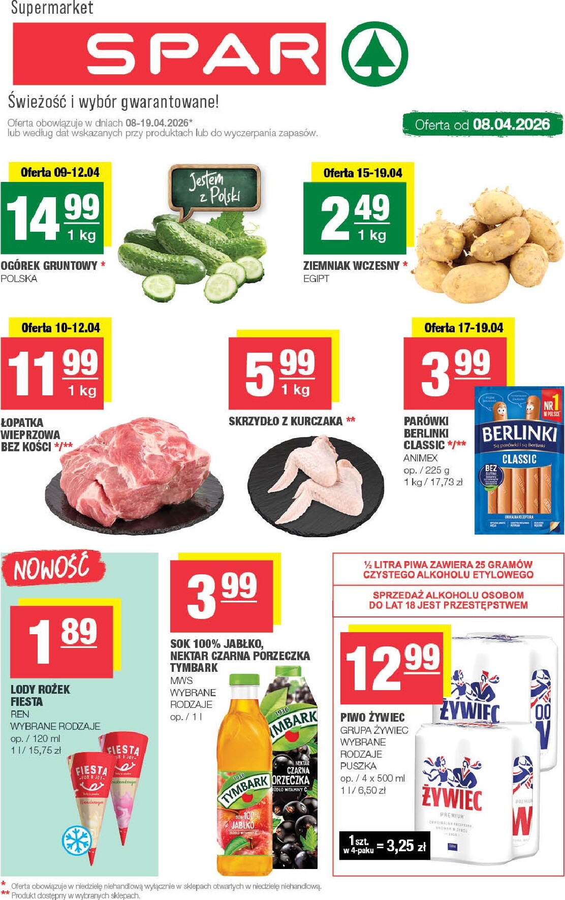 spar - Gazetka SPAR - ważna od 08.04.2026 do 19.04.2026