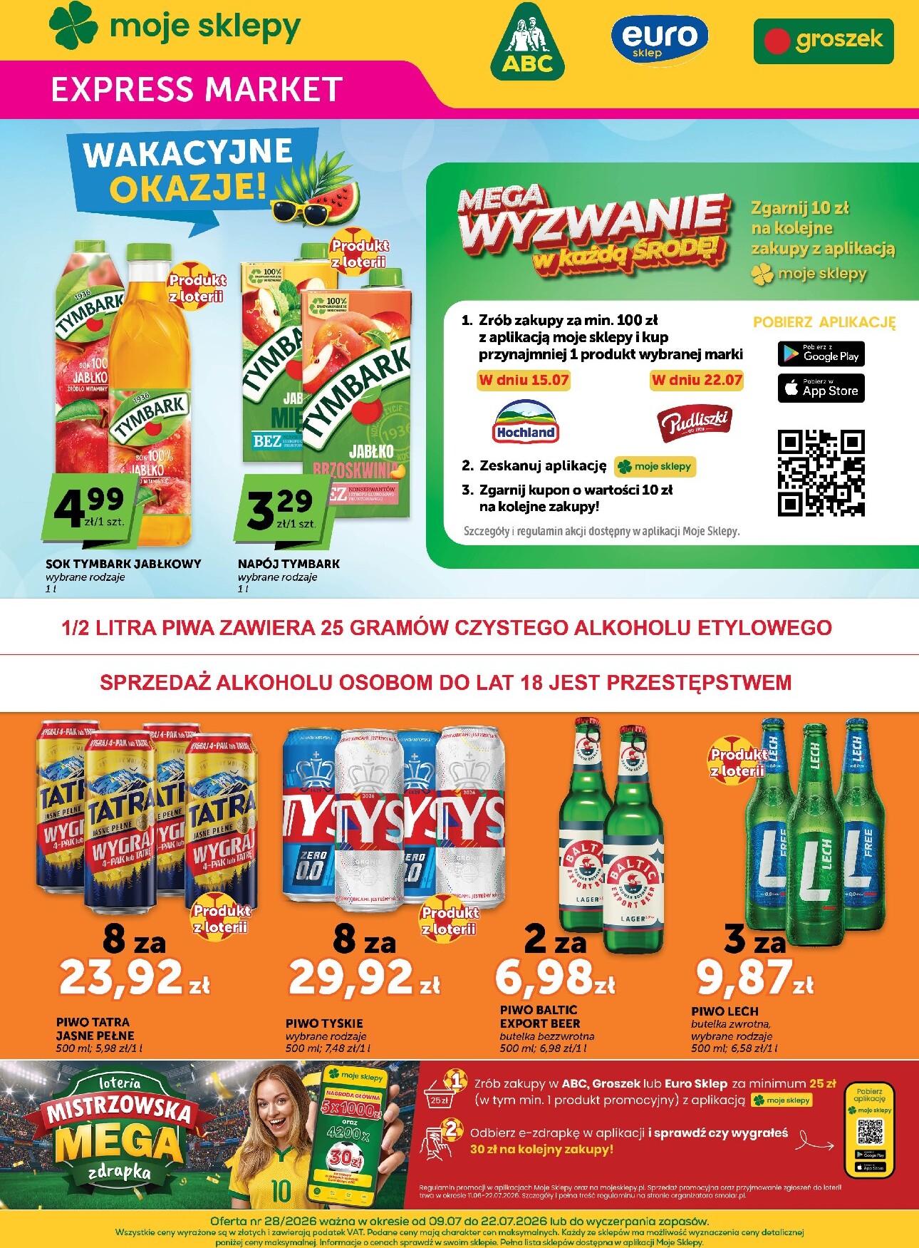 groszek - Nowa gazetka Groszek - Express Market ważna od 09.07.2026 do 22.07.2026