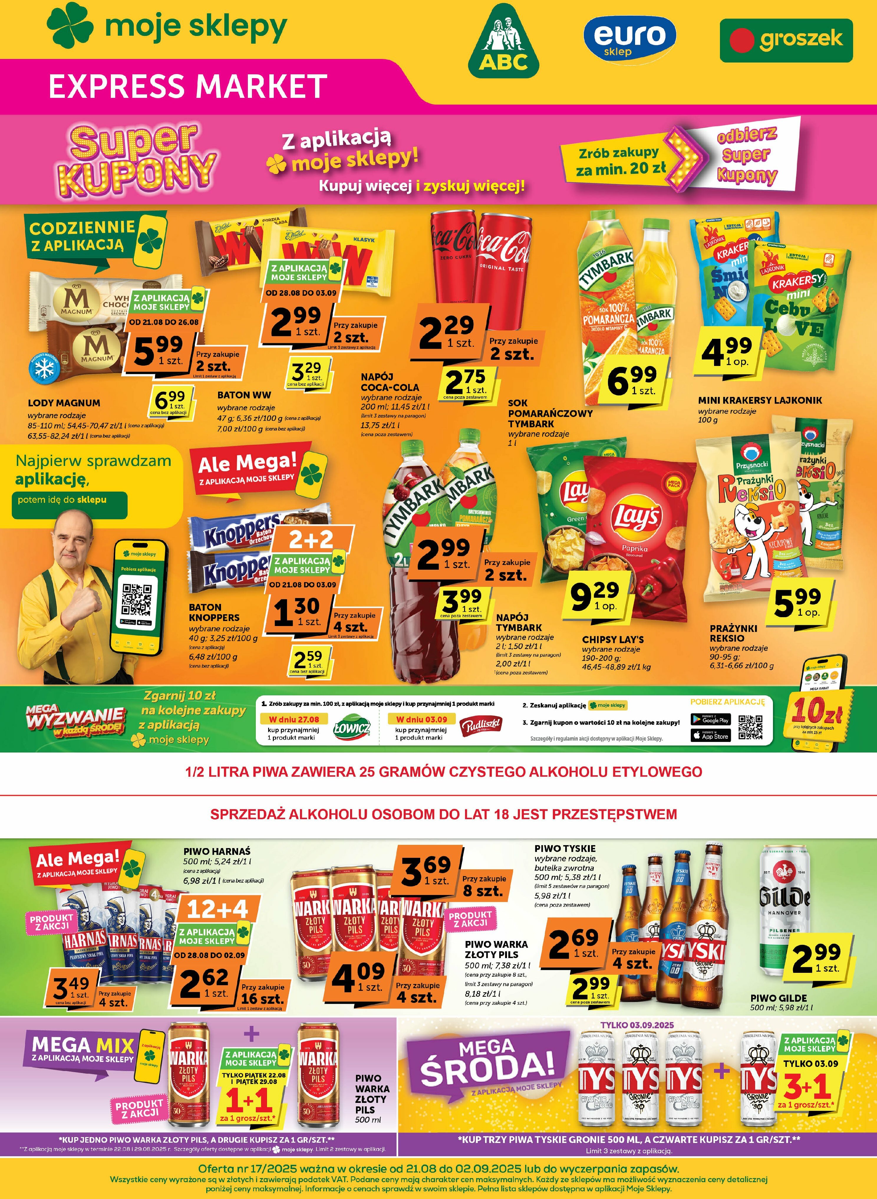 groszek - Gazetka Groszek - Expressmarket - ważna od 21.08. do 02.09.