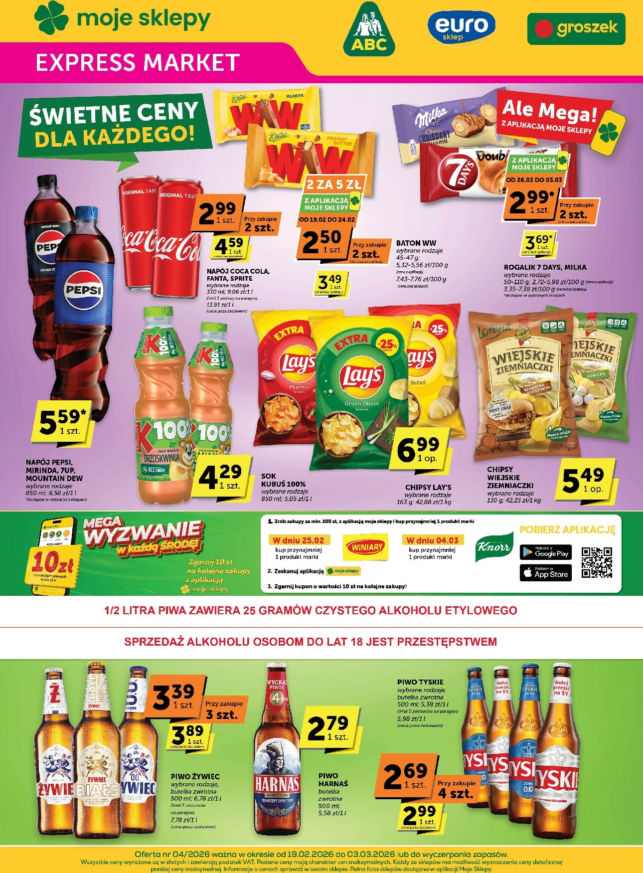 groszek - Gazetka Groszek - Expressmarket - ważna od 19.02.2026 do 03.03.2026